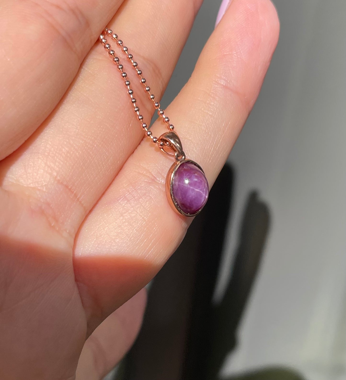 3.15ct Star Ruby Pendant In 9ct Rose Gold