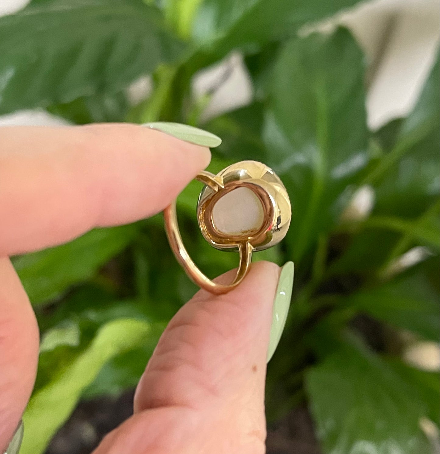 2.95ct Natural Solid Australian Andamook Opal Diamond Ring In 14ct Yellow Gold