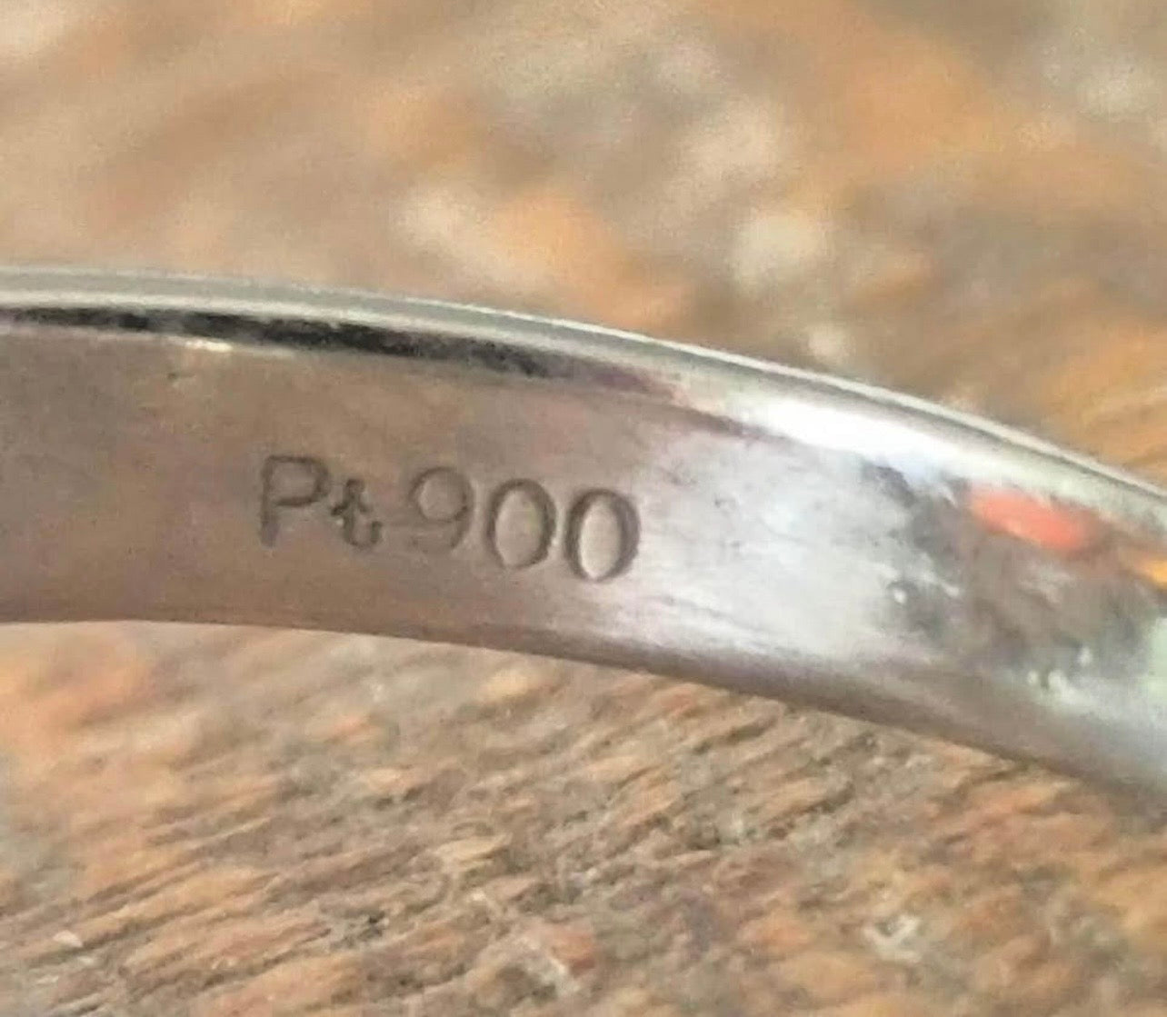 Solid Australian Opal & Diamond Ring In 900 Platinum