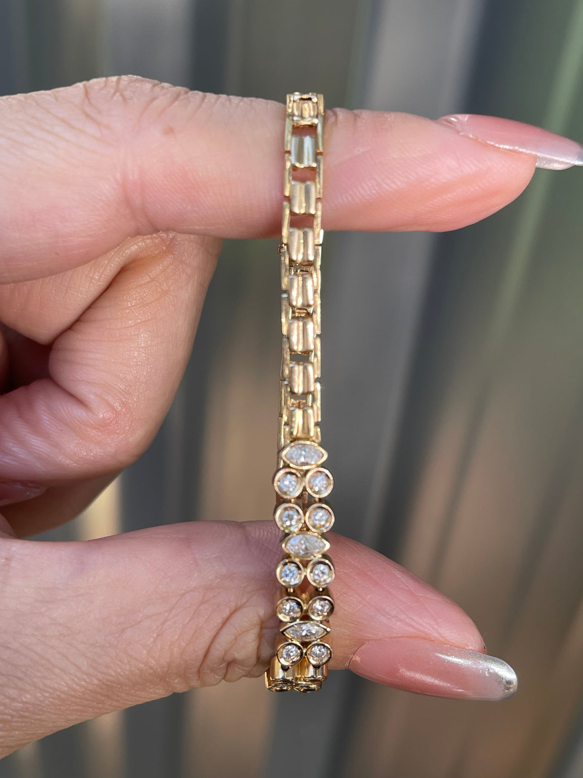 1.25ct Natural Diamond Bracelet In 14ct Yellow Gold