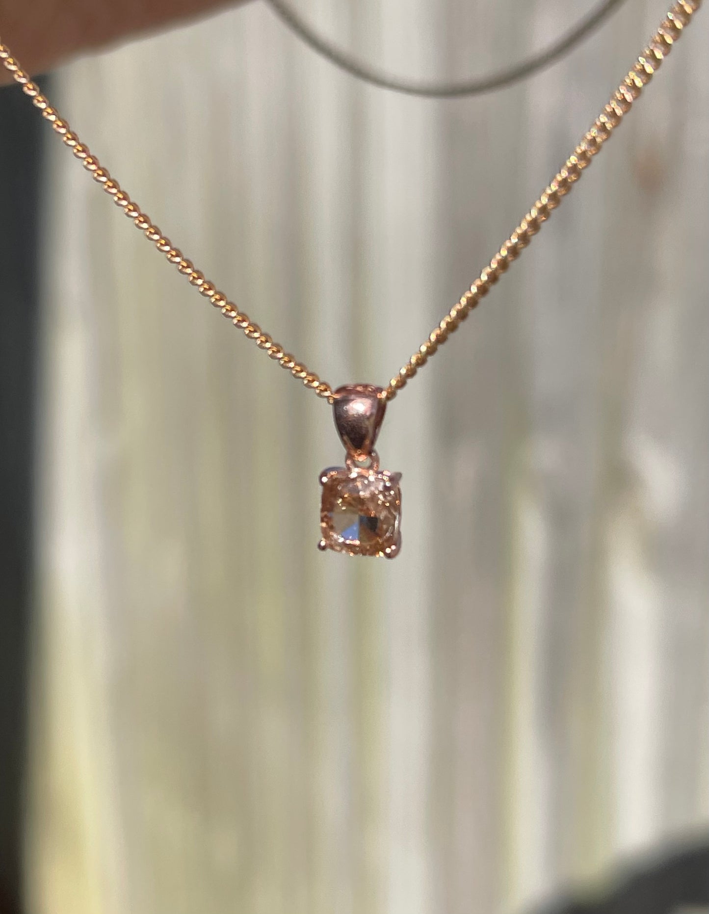 1ct Earth Mined Diamond Pendant In 9ct Rose Gold ( No Chain)