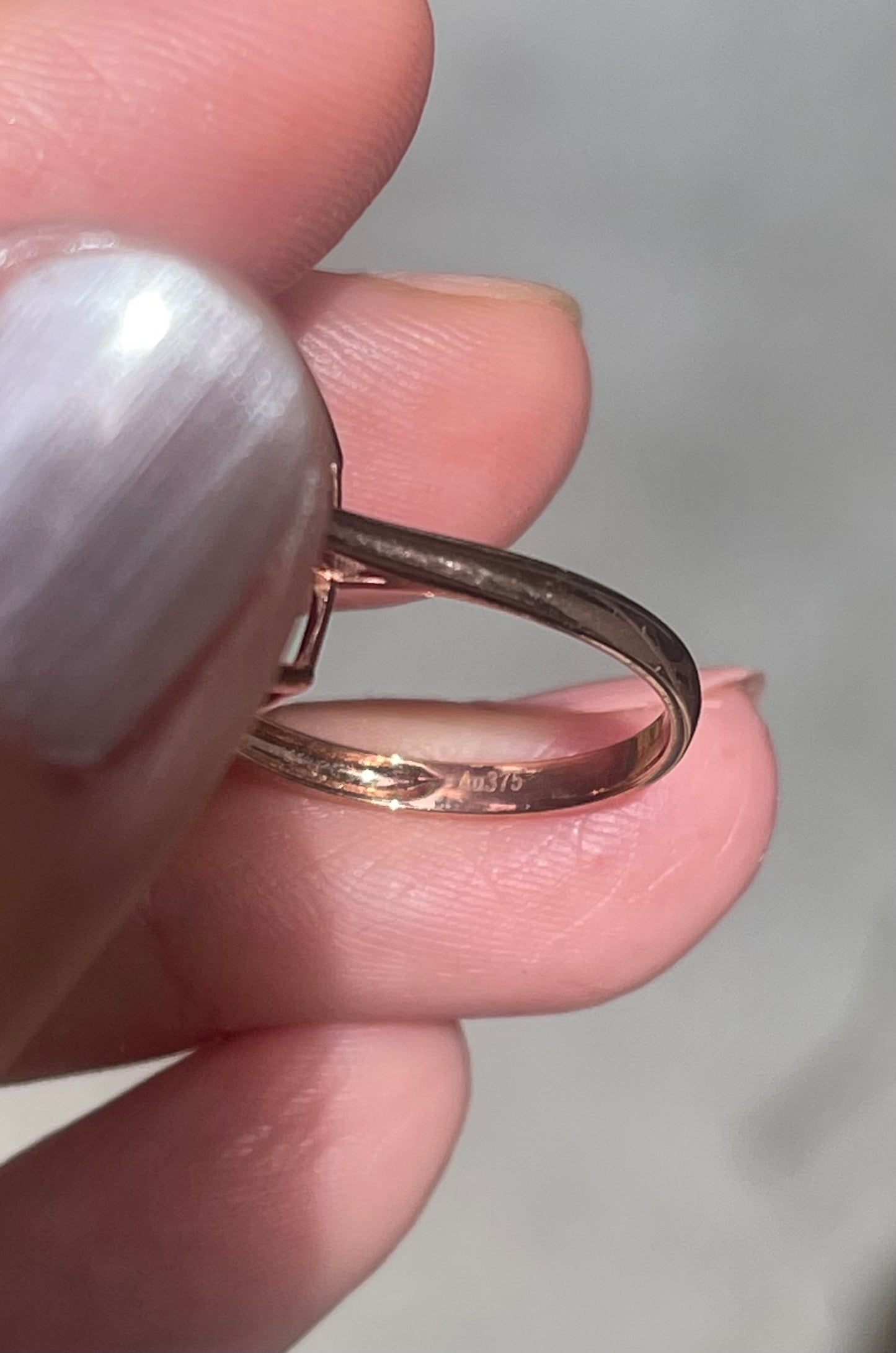 9ct rose gold 8.9ct Rose de France lavender amethyst ring