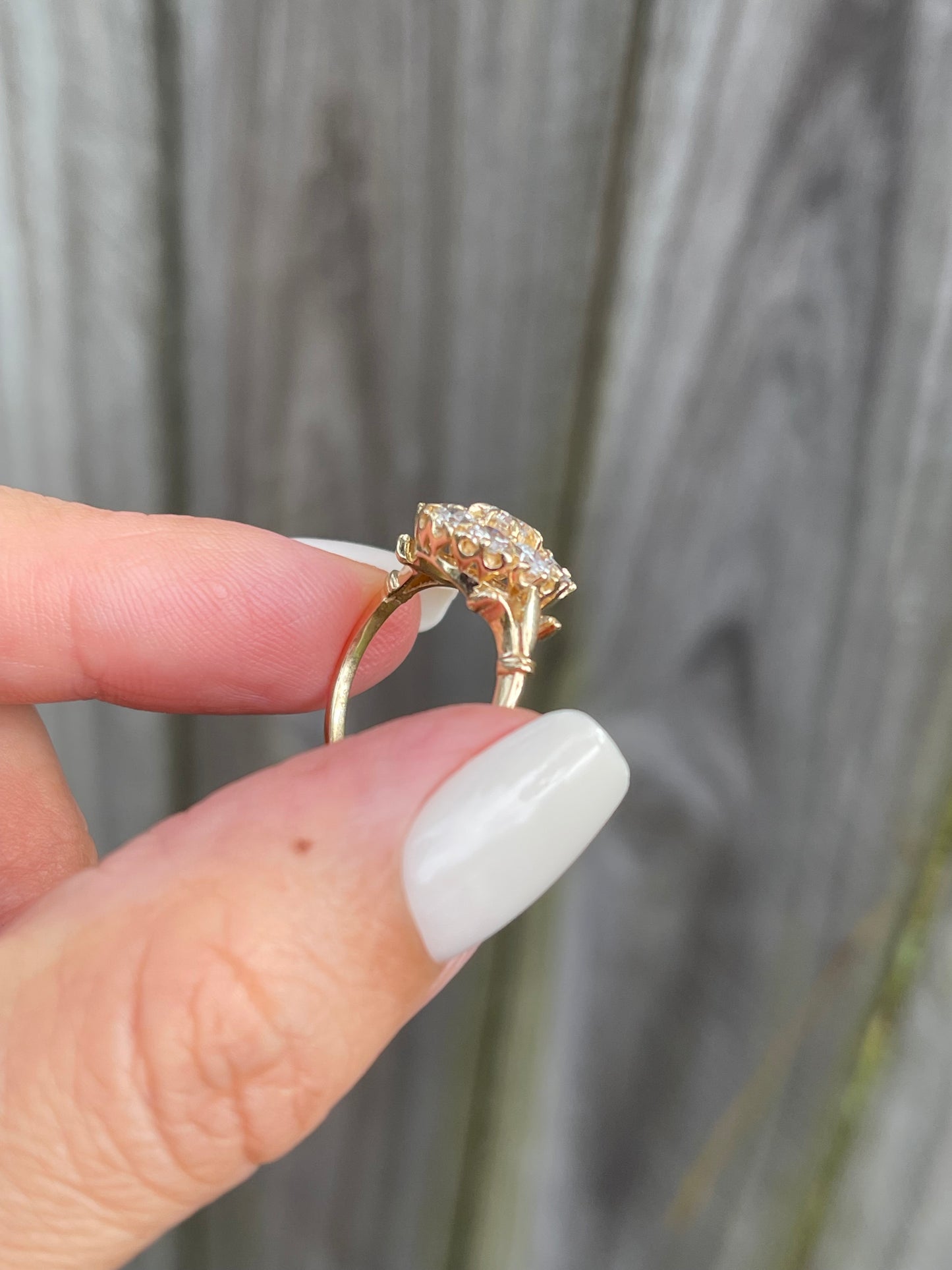 1.35ct Diamond Cluster Ring In 14ct Yellow Gold