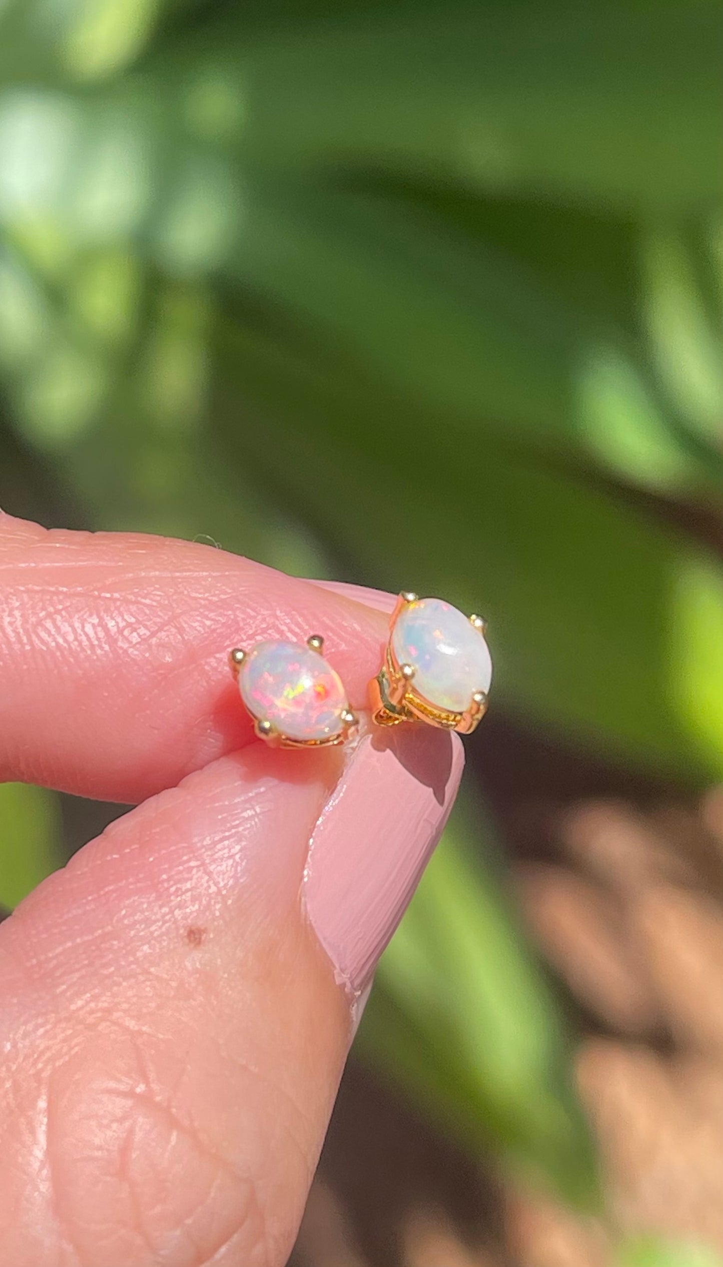Natural solid crystal opal in sterling silver with gold over