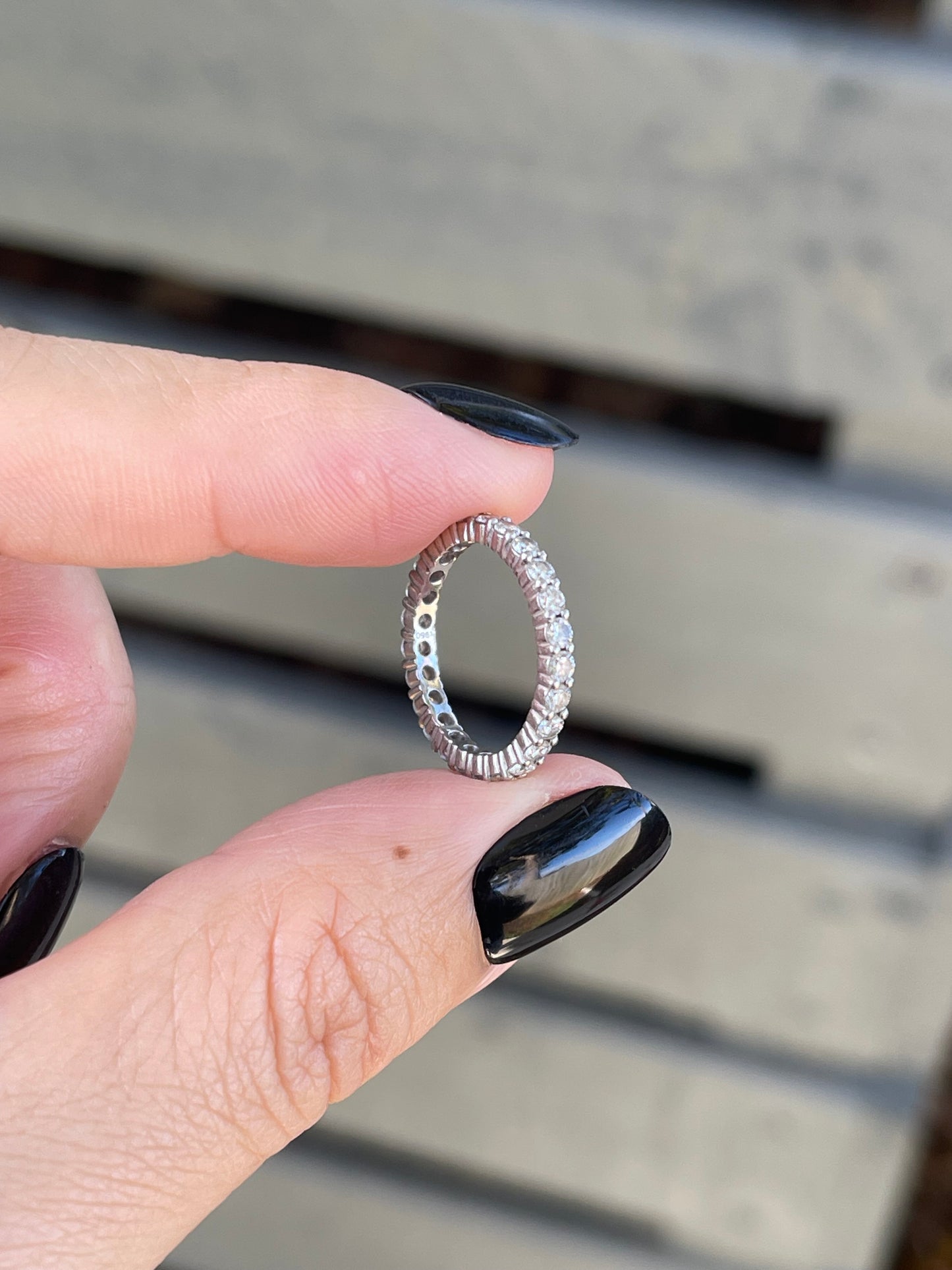 S.E. Custom Lab 1ct Diamond Eternity Band Ring In 950 Platinum