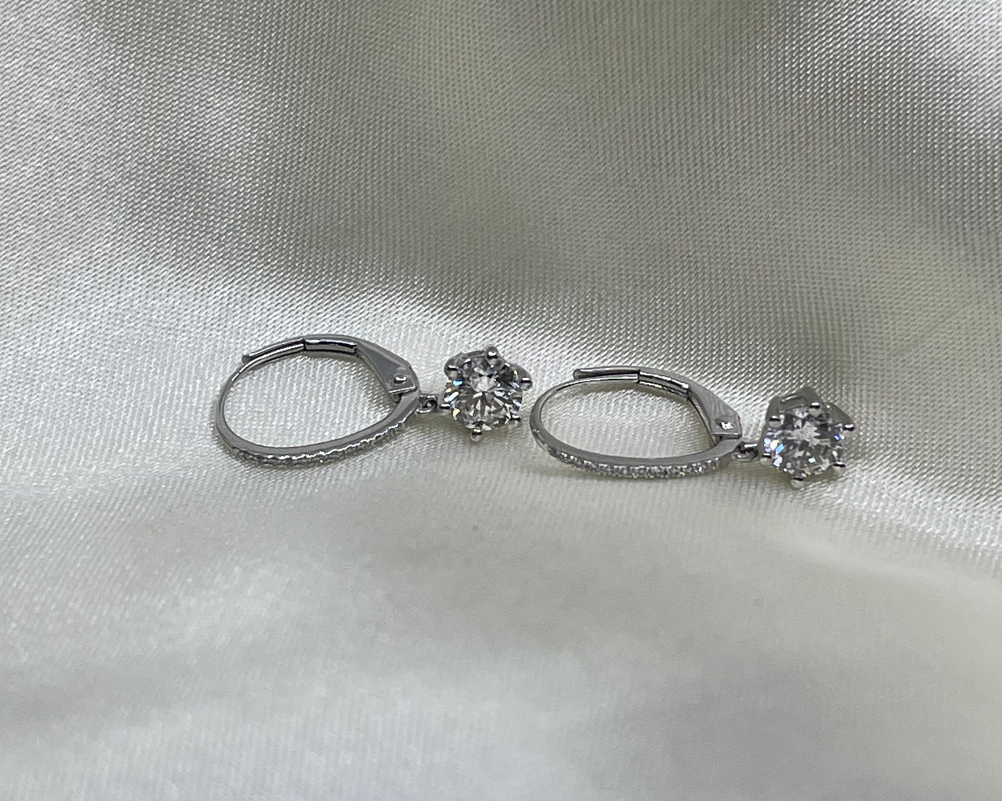 Rosendorff 1.07ct Diamond Drop Earrings In 18ct White Gold
