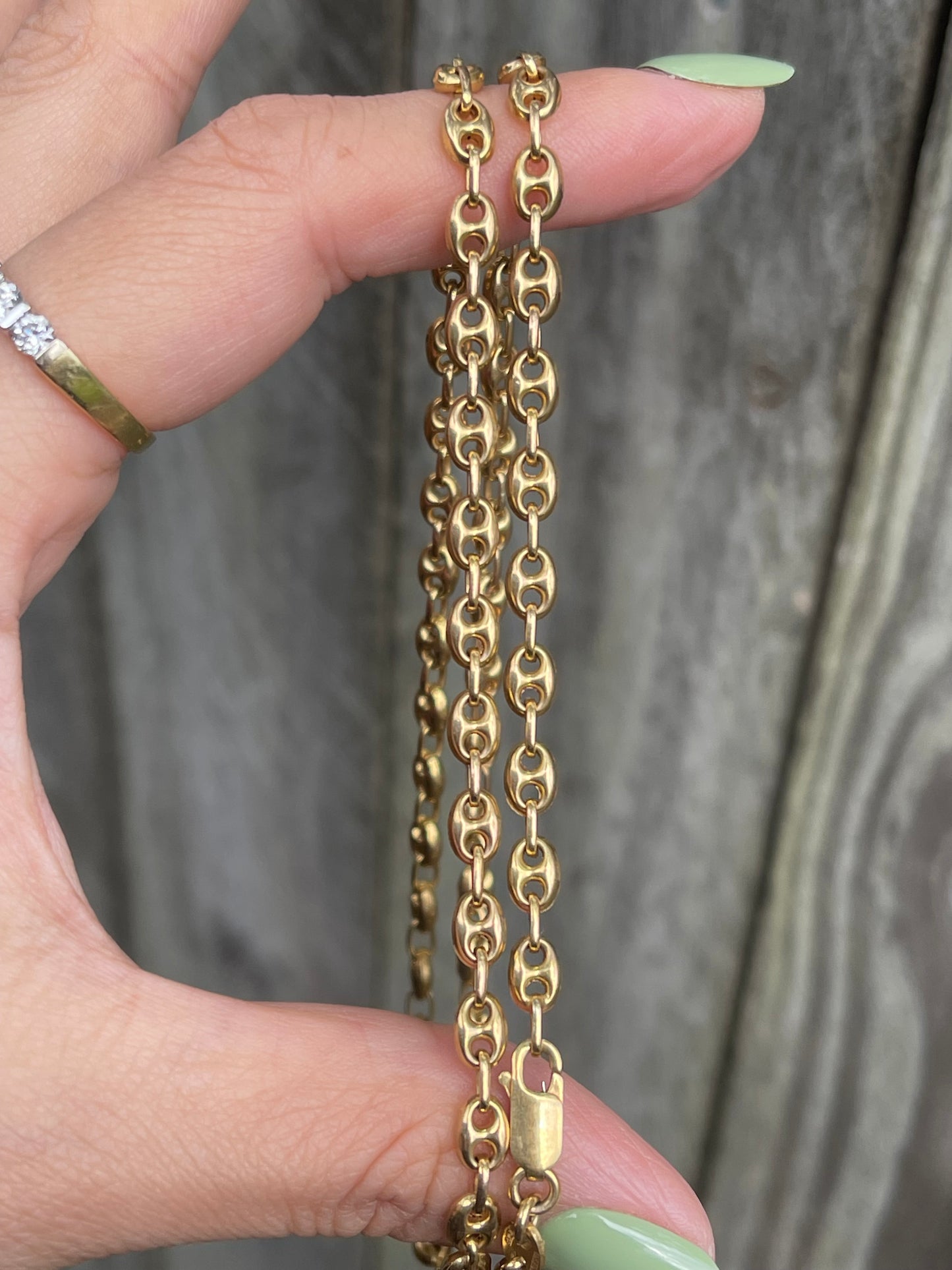 Custom 60cm Gucci / Puffed Mariner Chain Necklace In 9ct Yellow Gold