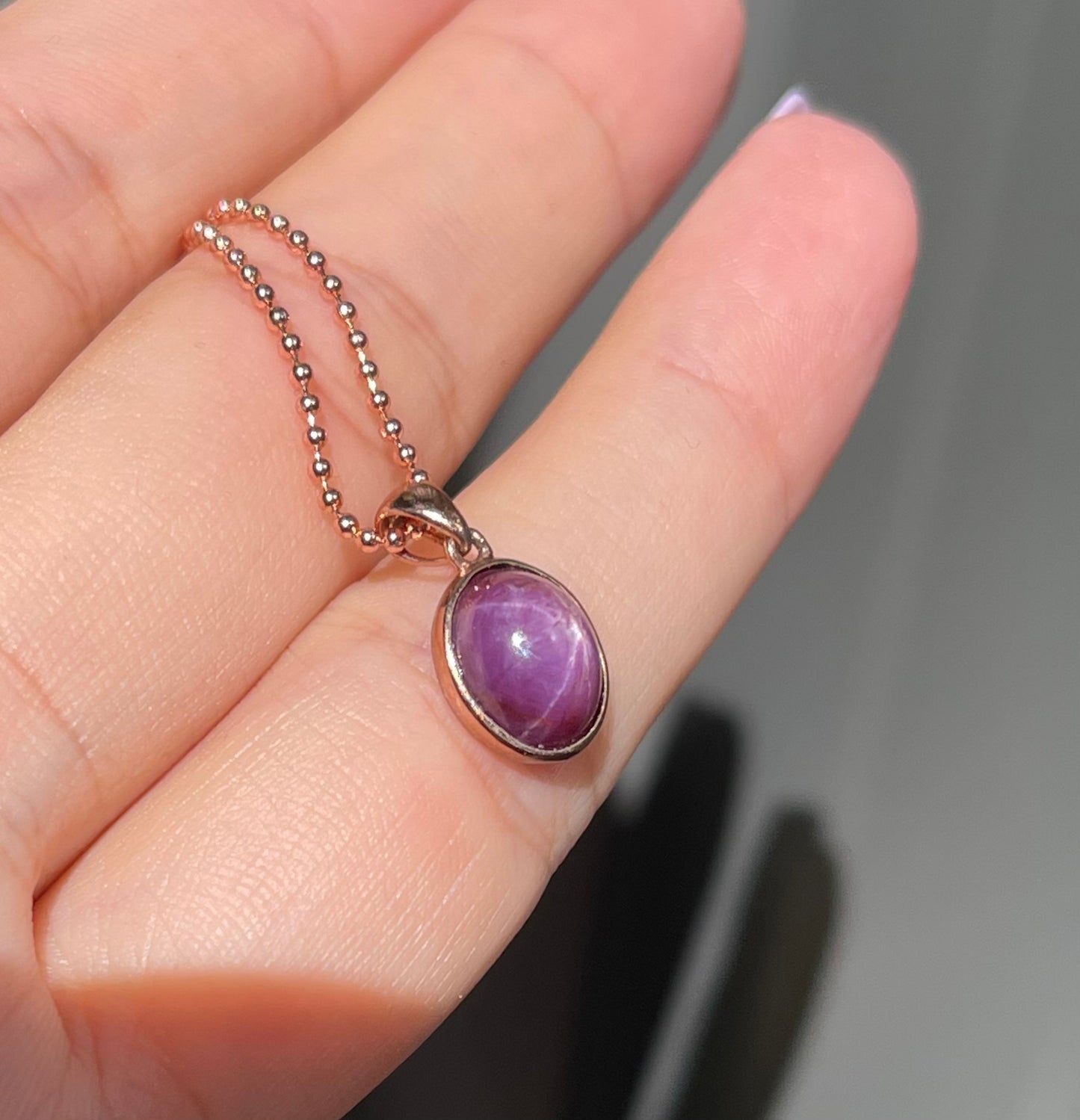3.15ct Star Ruby Pendant In 9ct Rose Gold