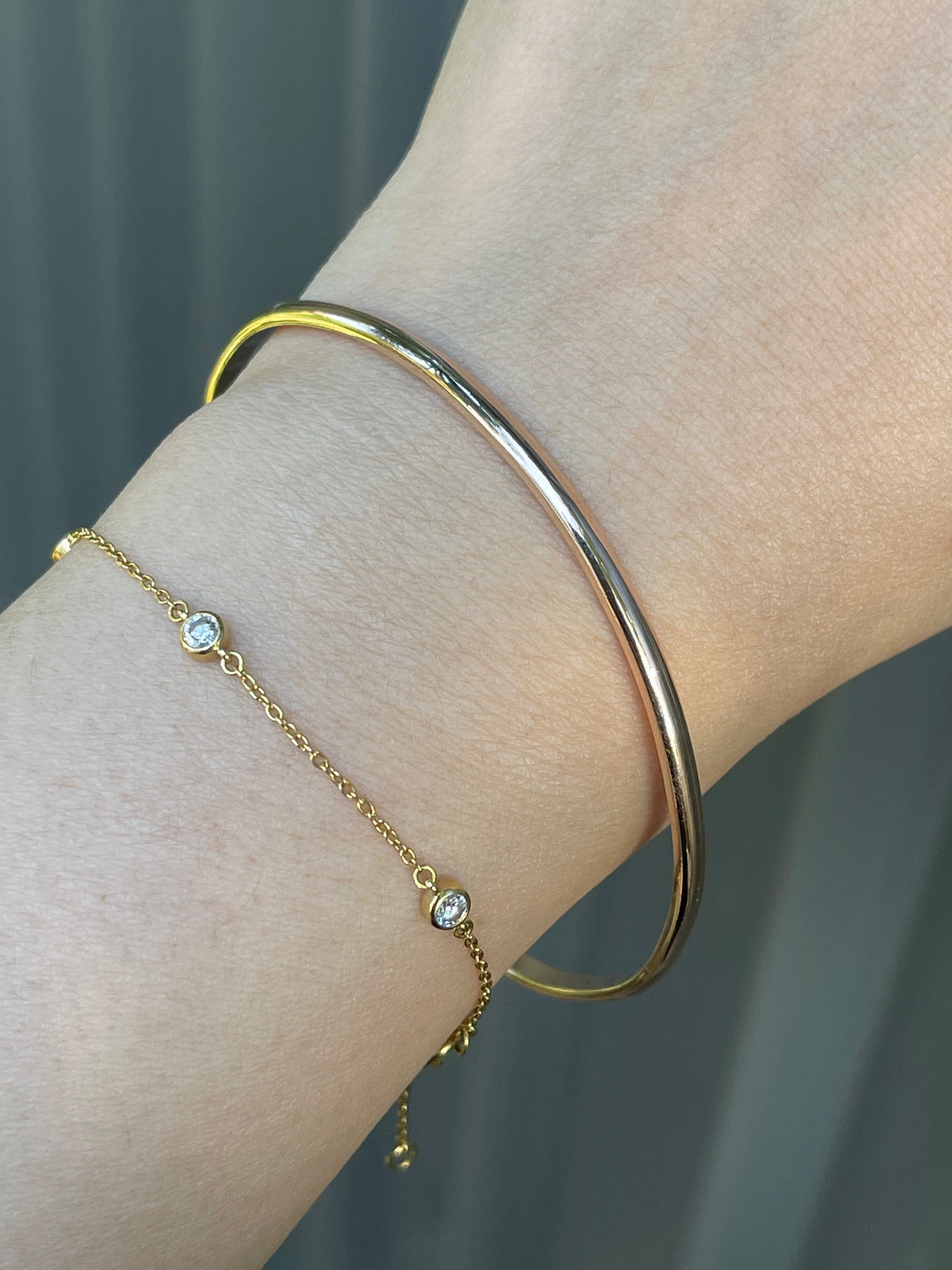 S.E.Australian Handmade Solid Throughout Half Round Bangle In 9ct Rose Gold