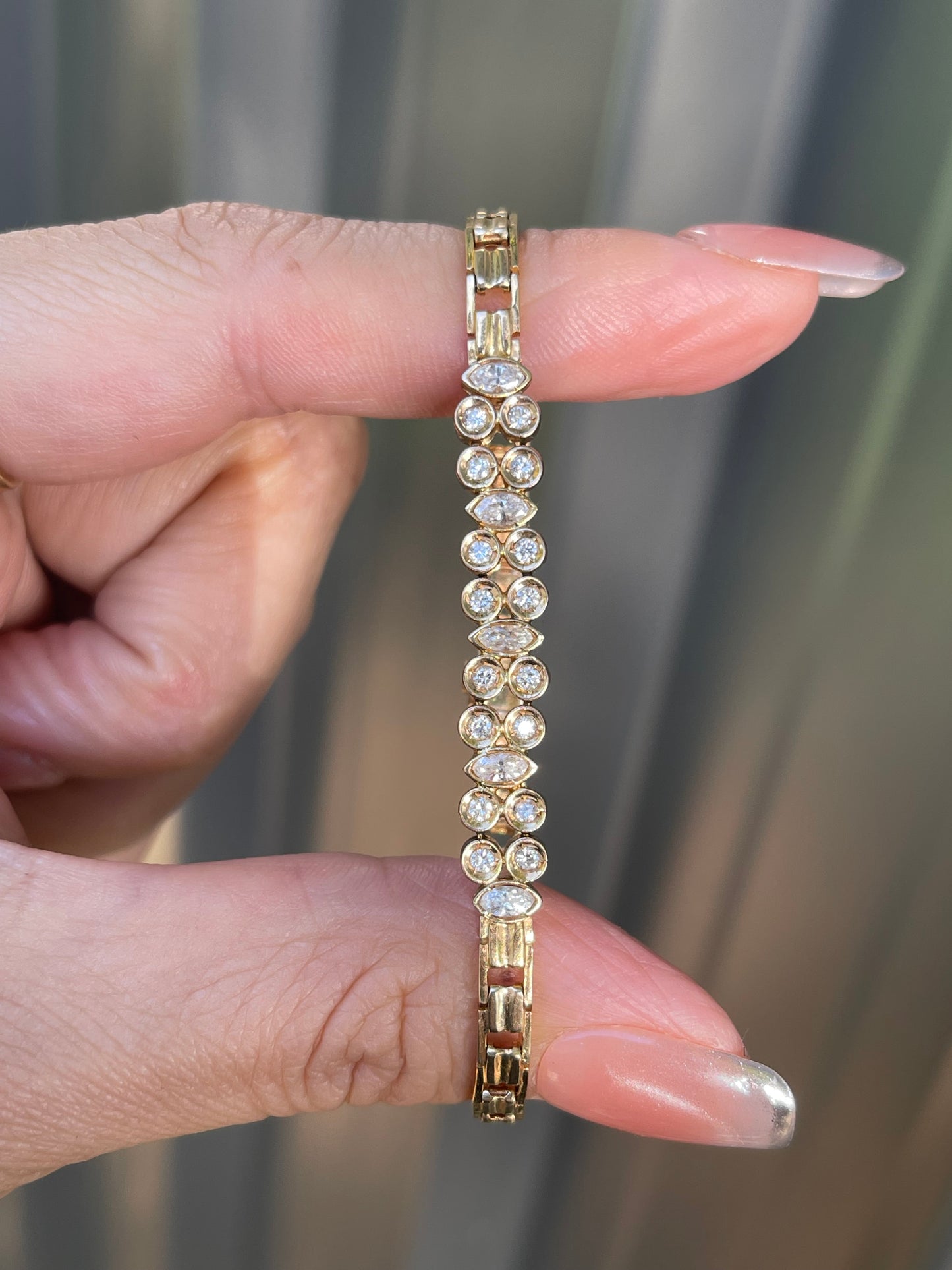 1.25ct Natural Diamond Bracelet In 14ct Yellow Gold