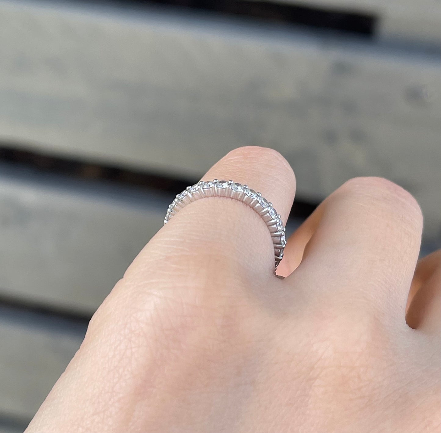S.E. Custom Lab 1ct Diamond Eternity Band Ring In 950 Platinum
