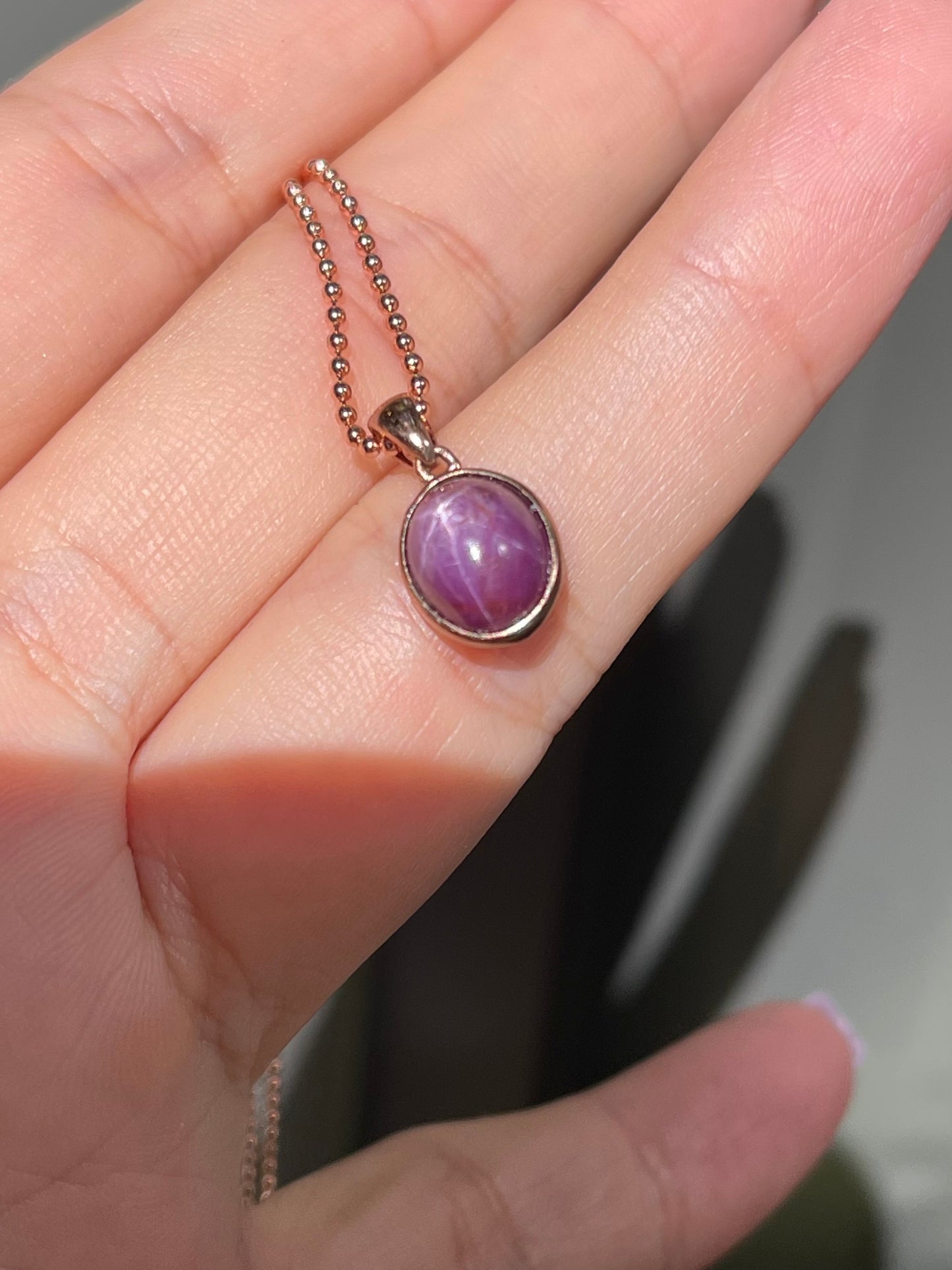 3.15ct Star Ruby Pendant In 9ct Rose Gold