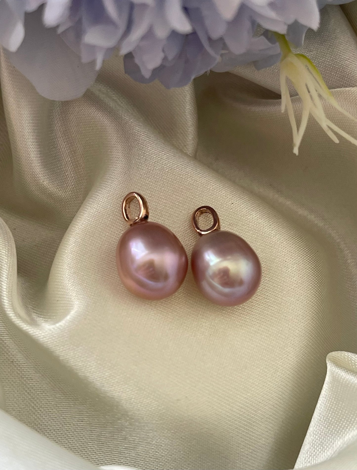 Lavender Pearl Pendant in 9ct Rose Gold
