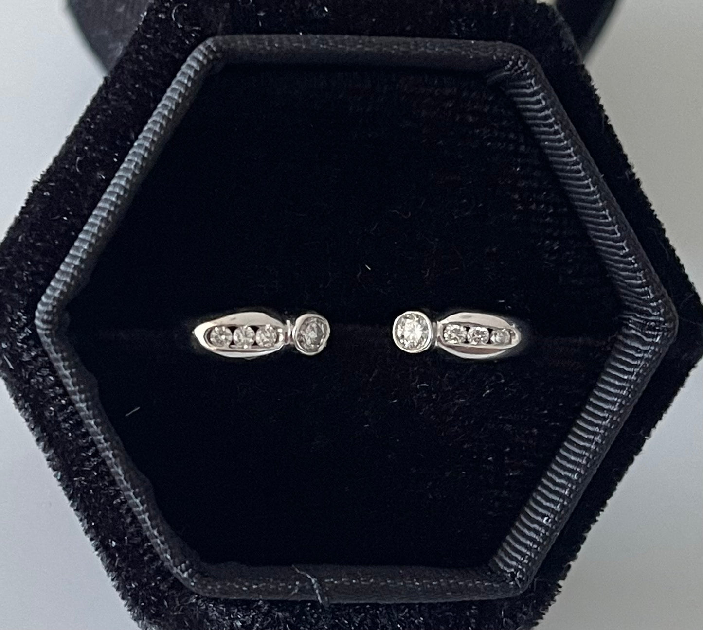 14ct & 9ct white gold diamond stud earrings