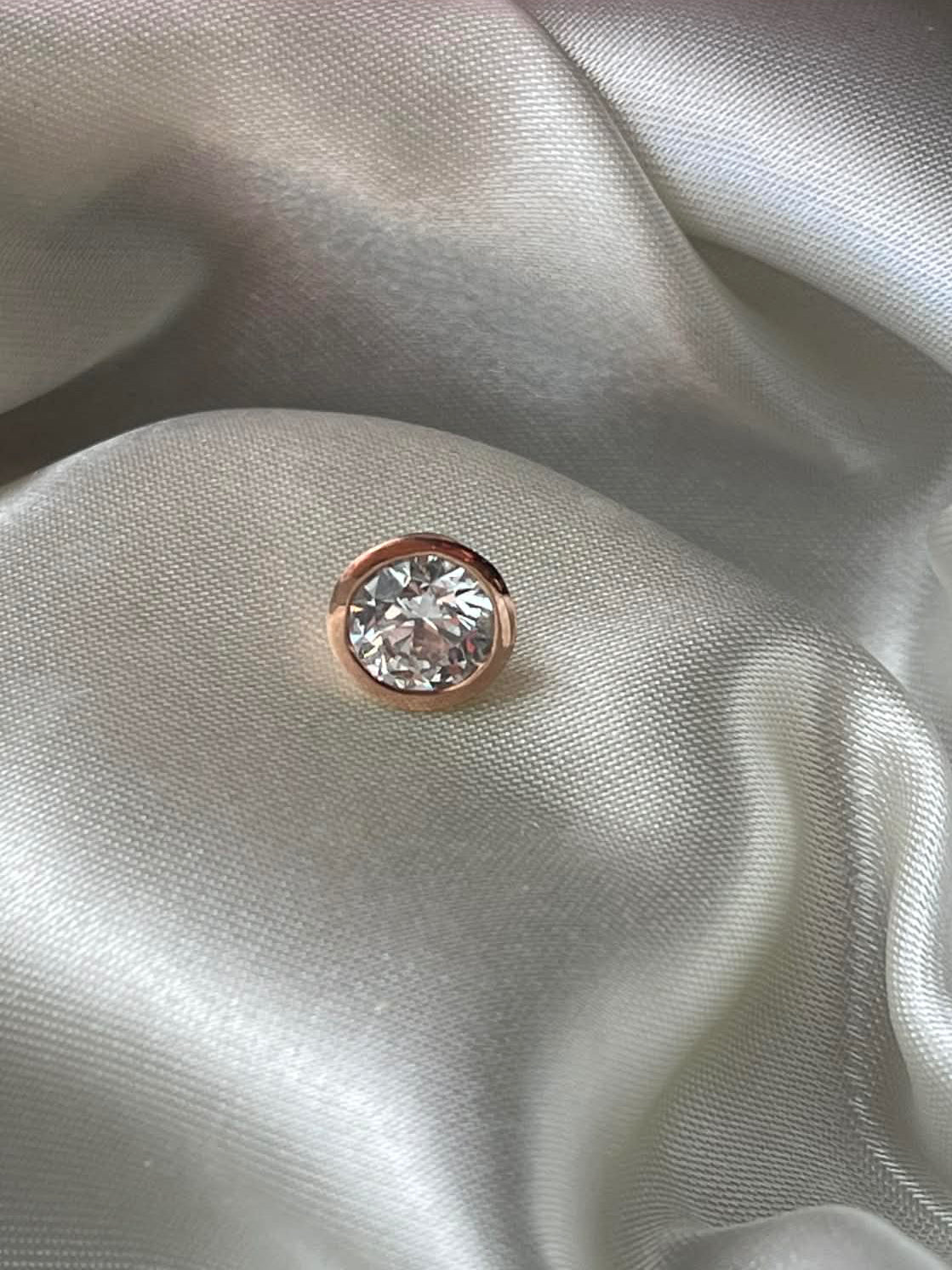 1ct D, VS Lab Diamond Slider Pendant In 9ct Rose Gold