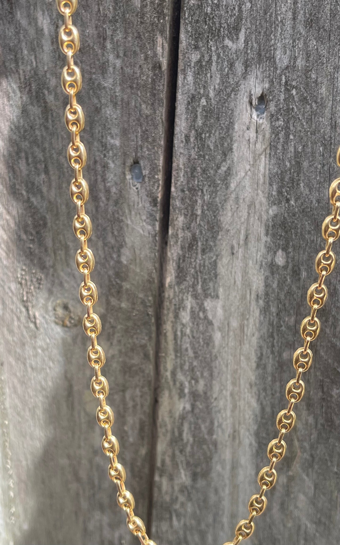 Custom 60cm Gucci / Puffed Mariner Chain Necklace In 9ct Yellow Gold