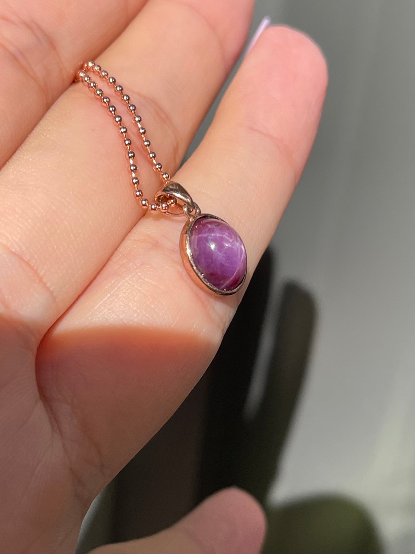 3.15ct Star Ruby Pendant In 9ct Rose Gold