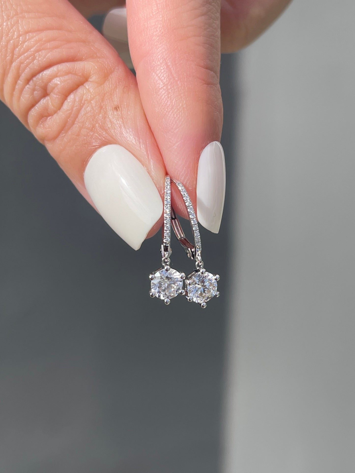 Rosendorff 1.07ct Diamond Drop Earrings In 18ct White Gold