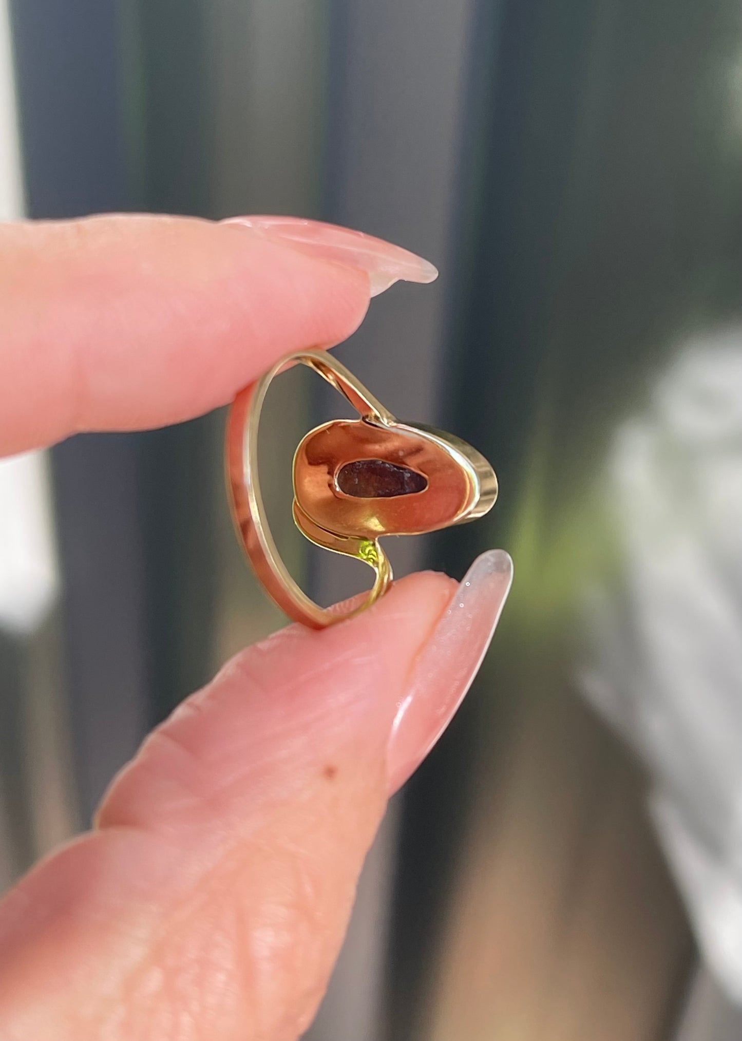 Vintage 1.8ct Natural Solid Australian Boulder Opal Diamond Ring In 14ct Yellow Gold