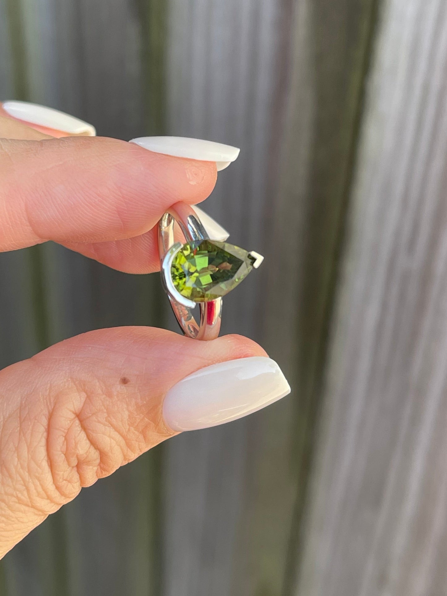 S.E. Custom 3ct Forest Green Chrome Tourmaline Ring In 950 Platinum