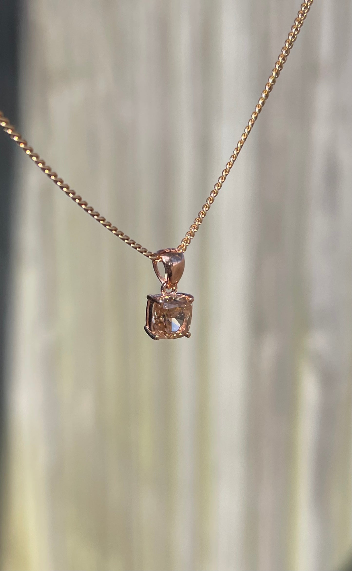 1ct Earth Mined Diamond Pendant In 9ct Rose Gold ( No Chain)