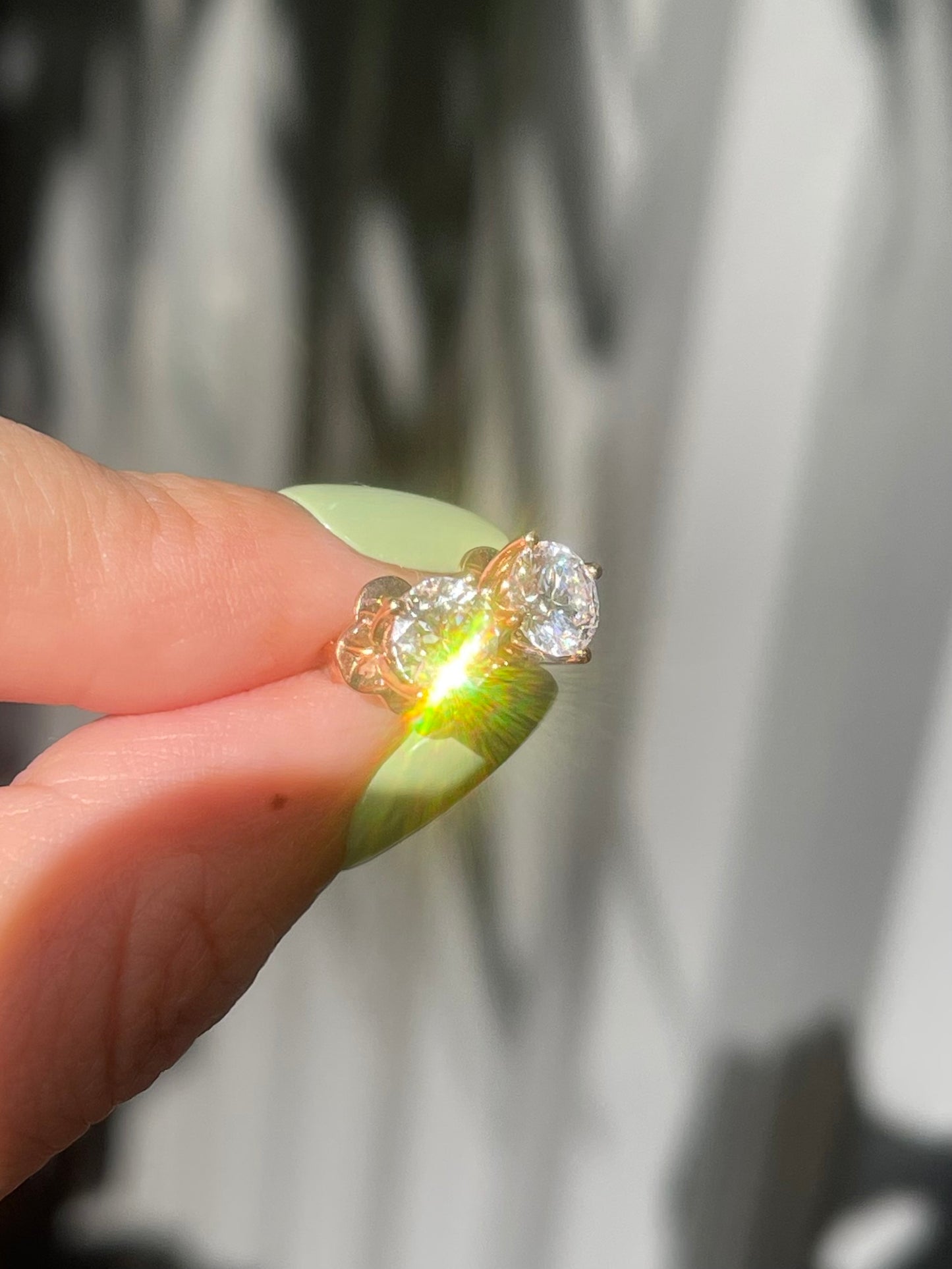 Lab 2.06ct D, VS Diamond Stud Earrings in 9ct Rose Gold