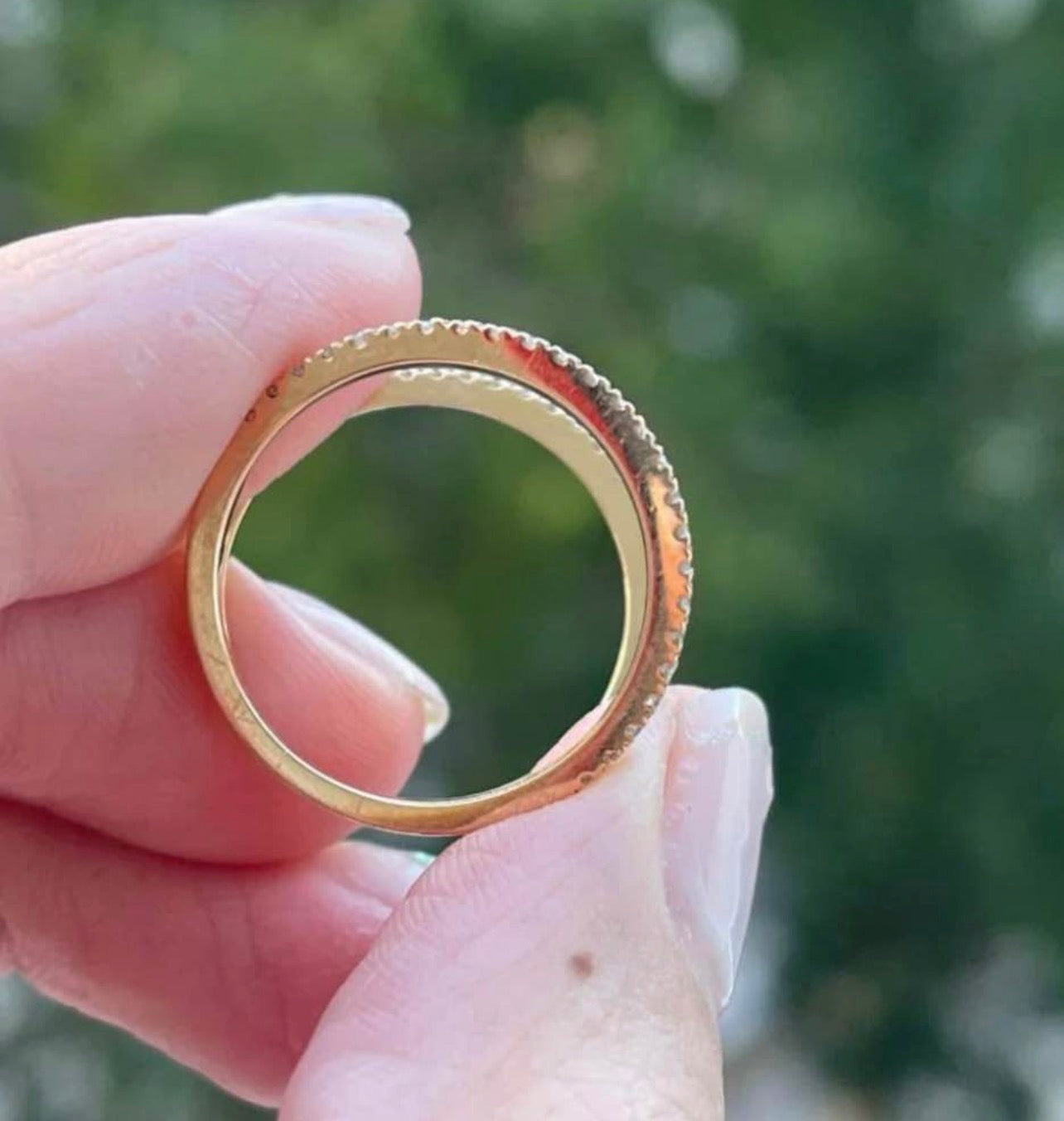 Modern Diamond V Ring In 18ct Rose Gold by Shannakian