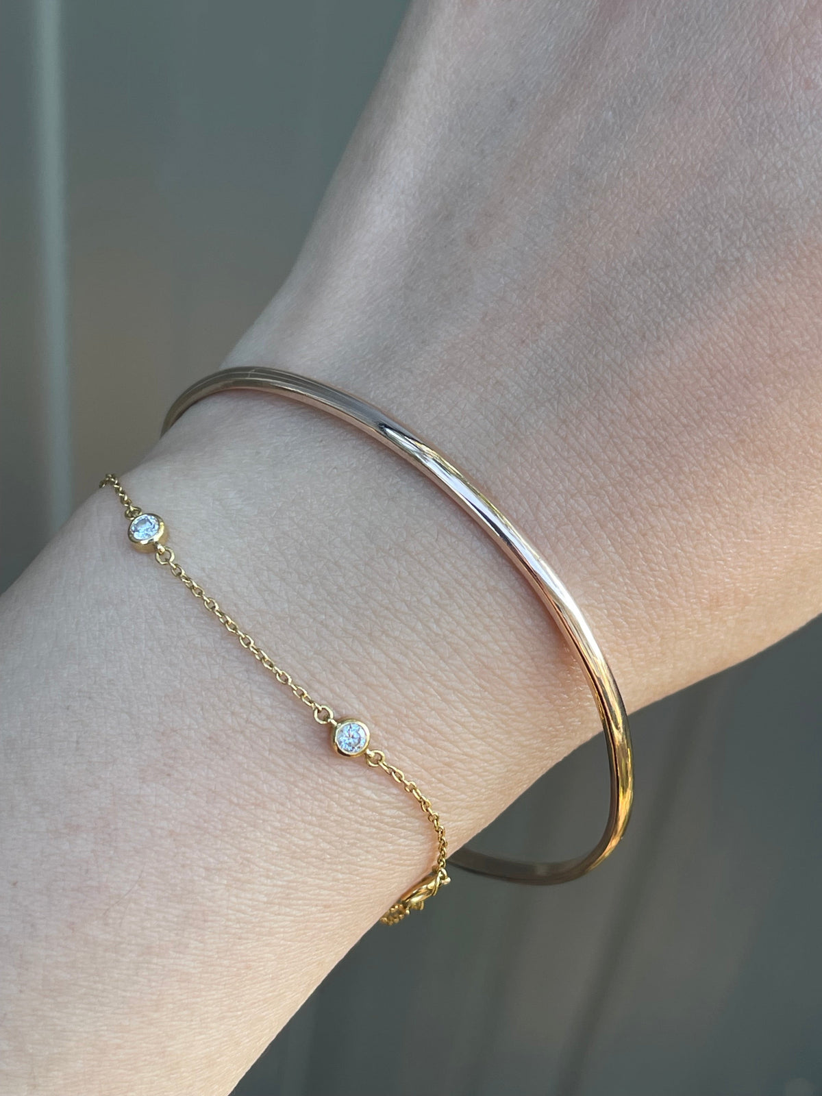 S.E.Australian Handmade Solid Throughout Half Round Bangle In 9ct Rose Gold