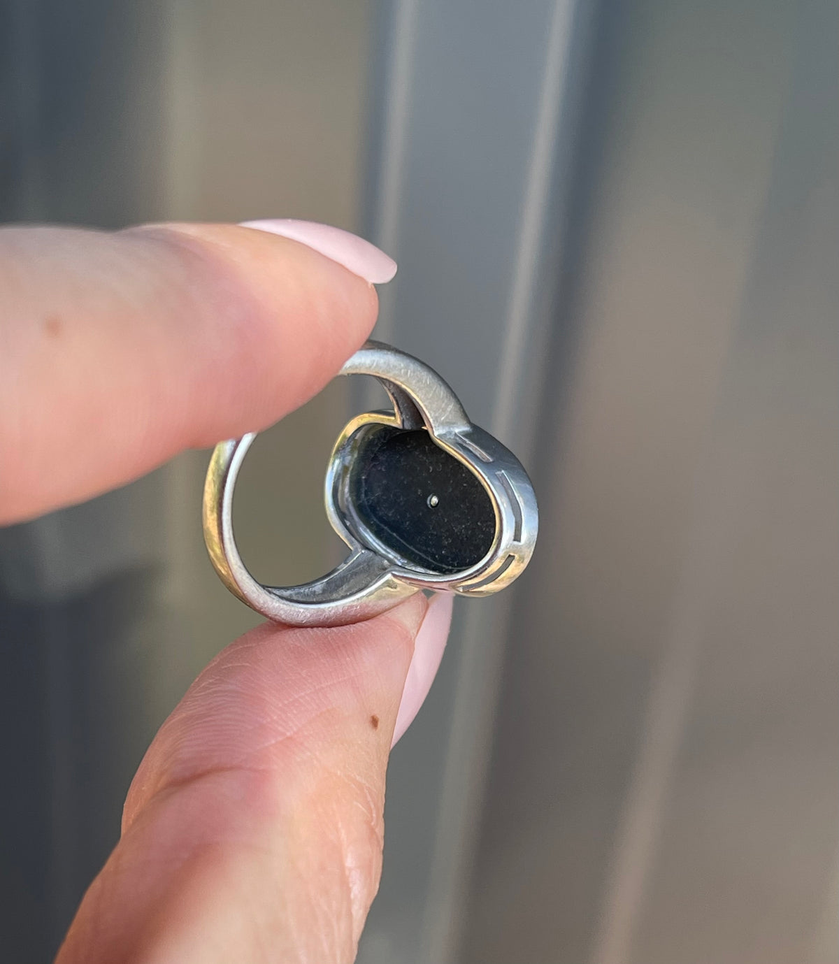 Eternal Bloom – Floral Diamond, Seed Pearl & Black Onyx Ring in 14ct White Gold