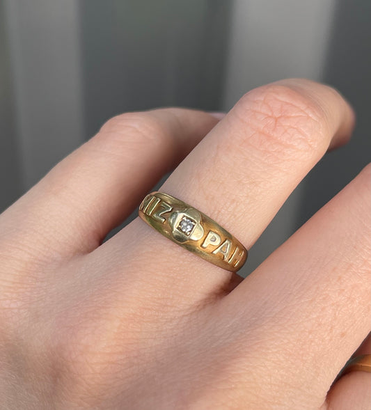 Antique Victorian/Edwardian MIZPAH Diamond Ring | 15ct Gold | c.1900–1910