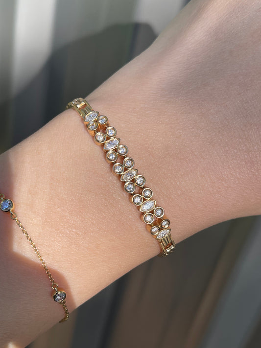 1.25ct Natural Diamond Bracelet In 14ct Yellow Gold
