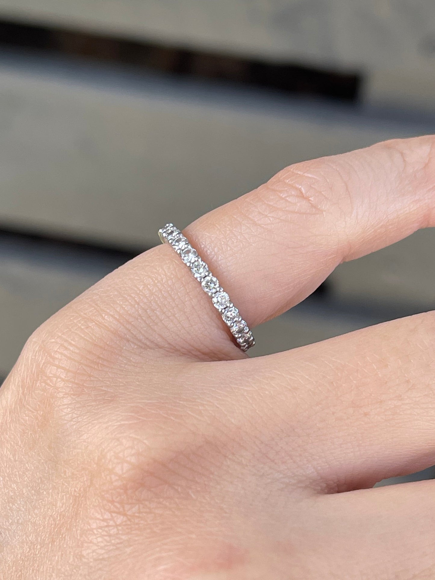 S.E. Custom Lab 1ct Diamond Eternity Band Ring In 950 Platinum