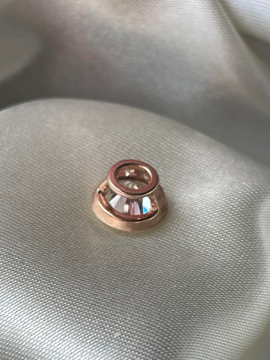 1ct D, VS Lab Diamond Slider Pendant In 9ct Rose Gold