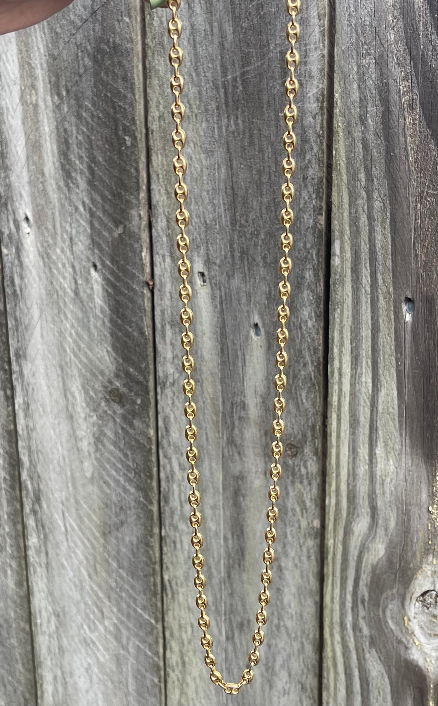 Custom 60cm Gucci / Puffed Mariner Chain Necklace In 9ct Yellow Gold