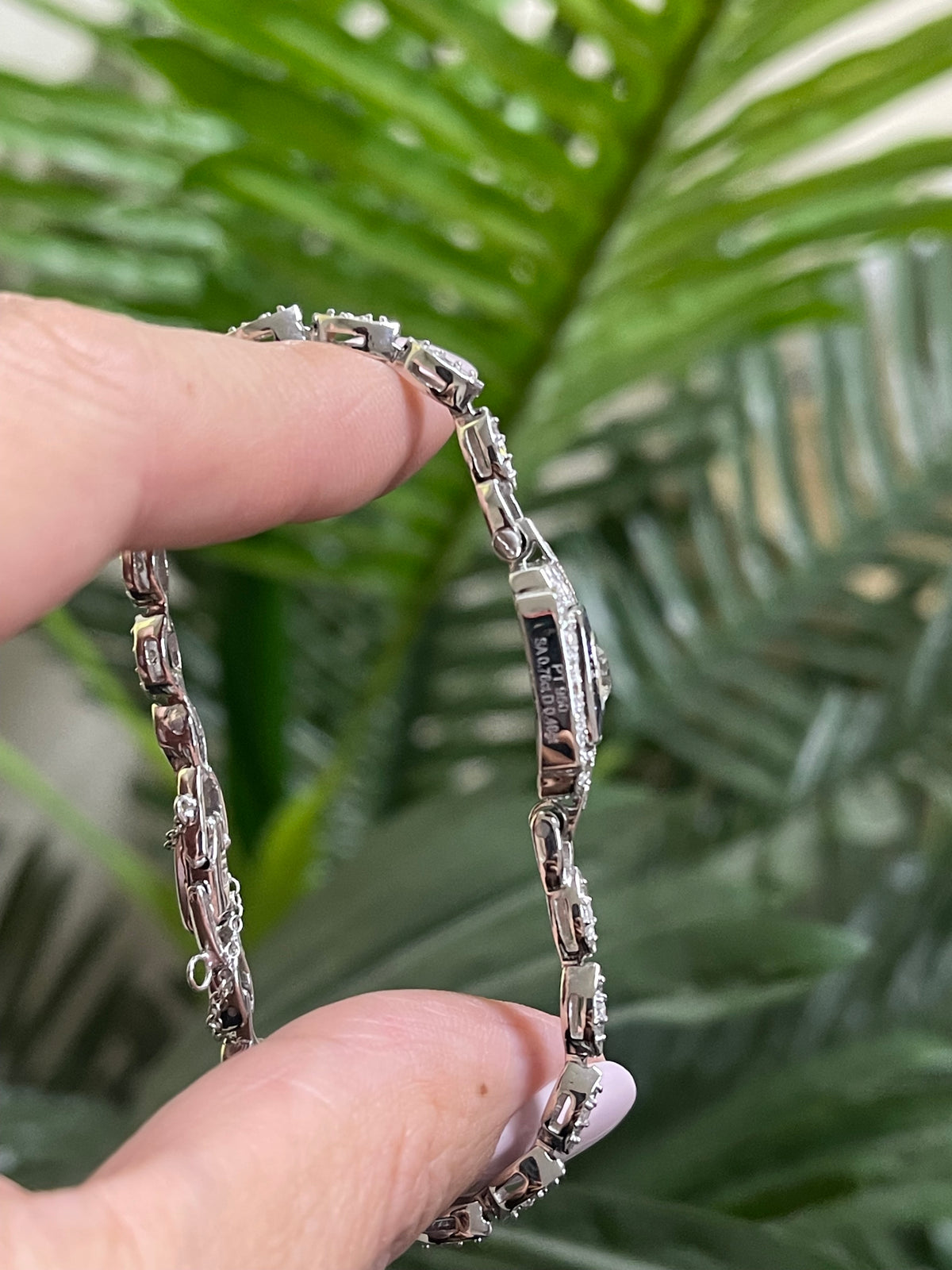 One-of-a-Kind Antique Art Deco Conversion Bracelet Natural Diamonds & Sapphires In Platinum, 14ct White Gold