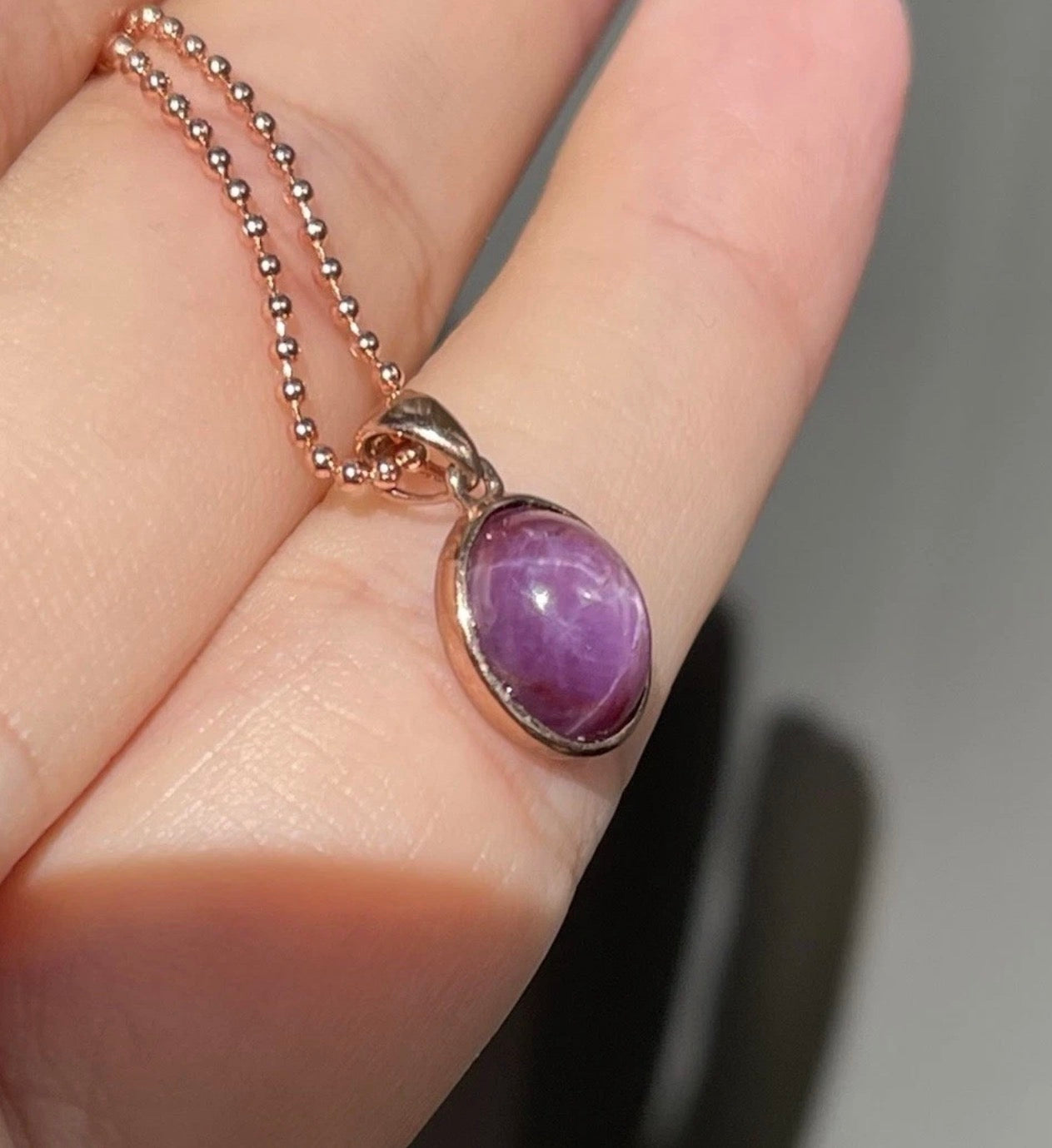 PENDING S.E. Custom 3.15ct Natural Star Ruby Pendant in 9ct Rose Gold (No Chain)