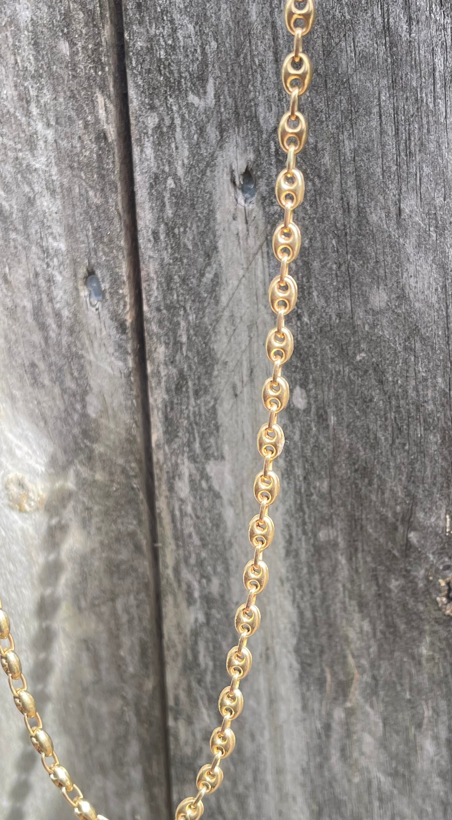 Custom 60cm Gucci / Puffed Mariner Chain Necklace In 9ct Yellow Gold