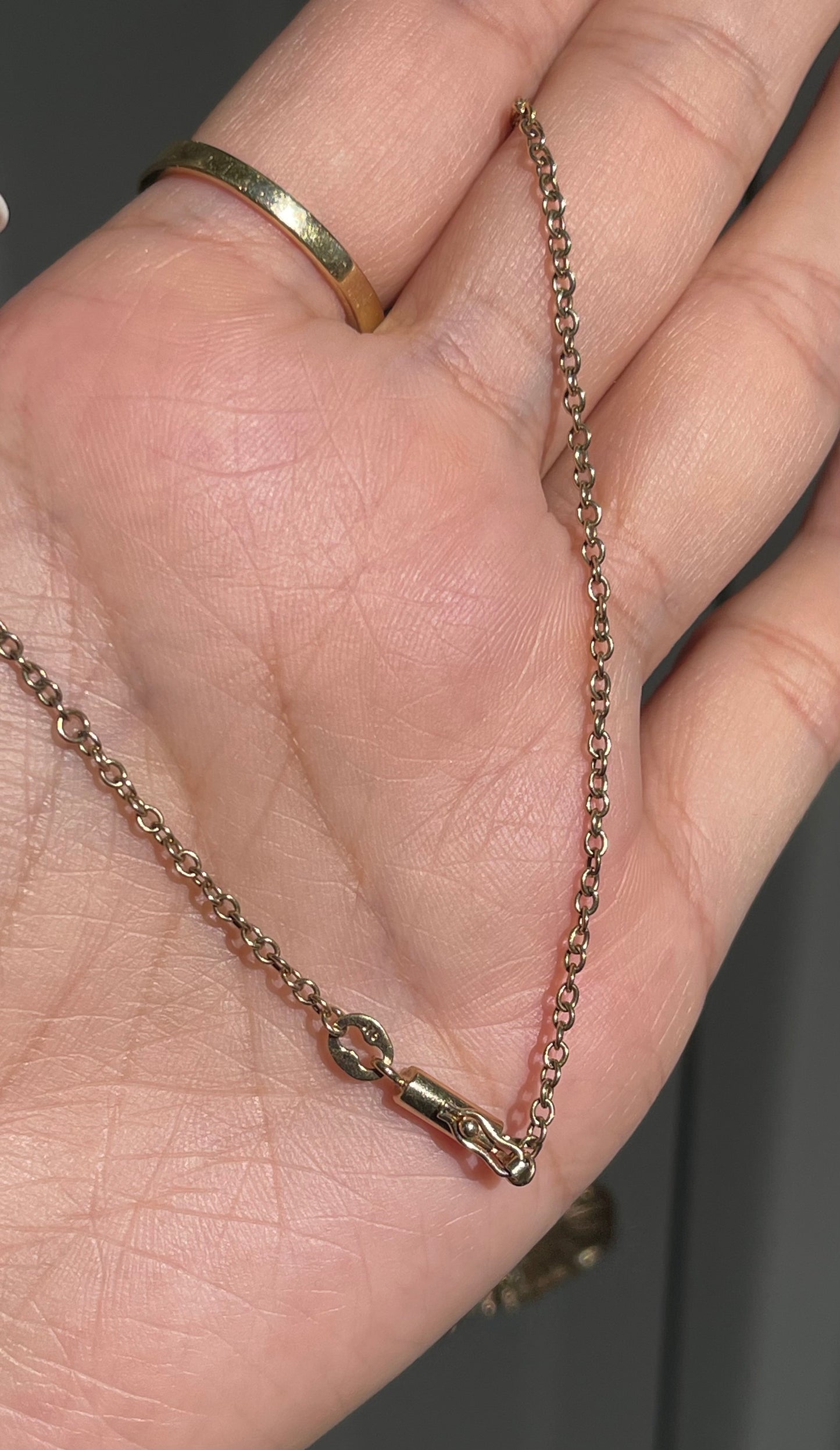 Antique Garnet & Seed Pearl Necklace In 9ct Yellow Gold