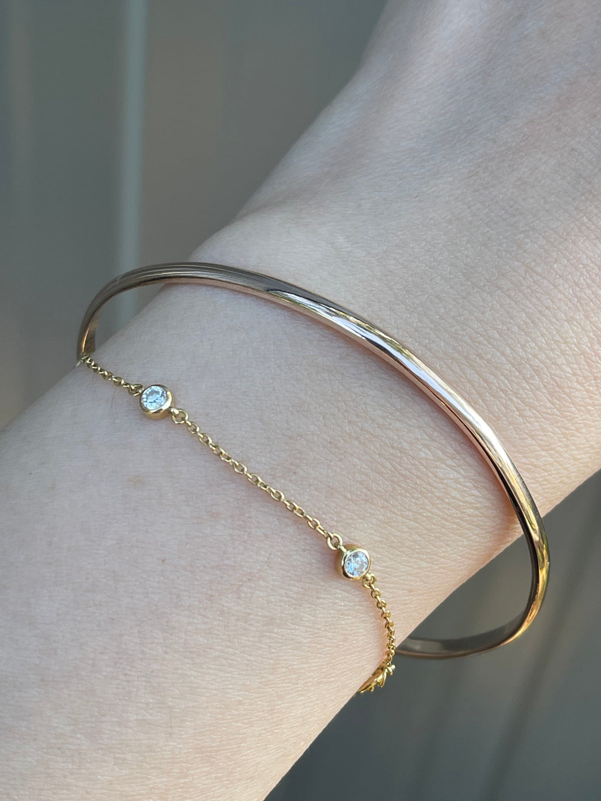 S.E.Australian Handmade Solid Throughout Half Round Bangle In 9ct Rose Gold