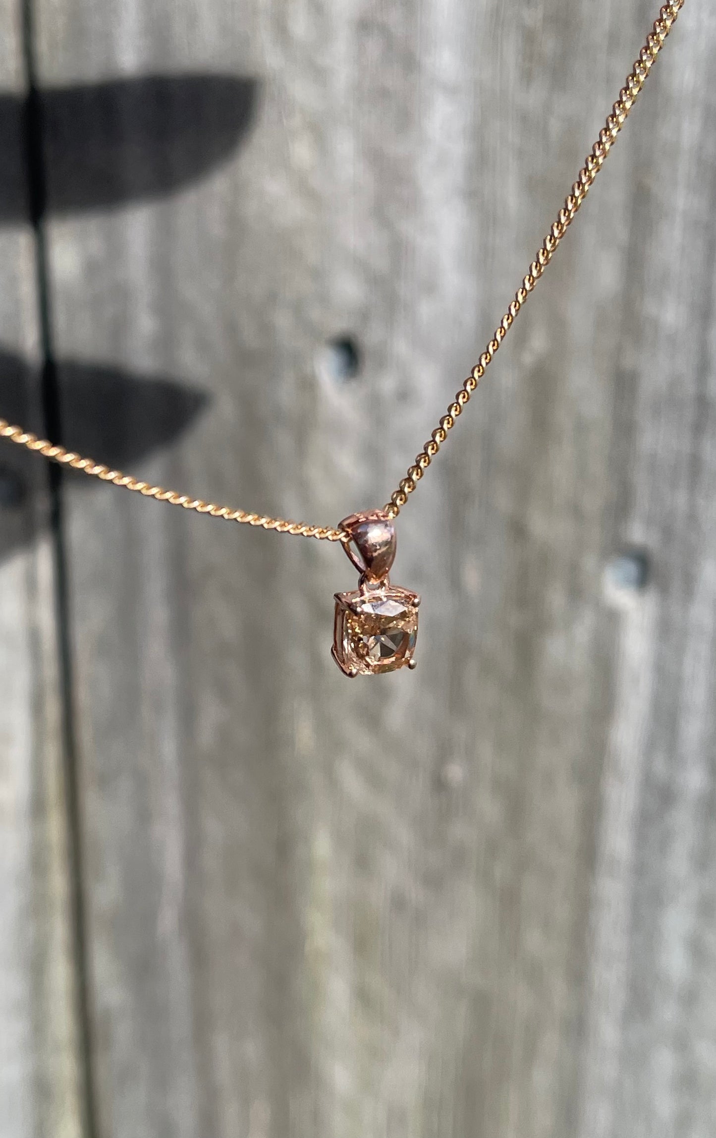 1ct Earth Mined Diamond Pendant In 9ct Rose Gold ( No Chain)