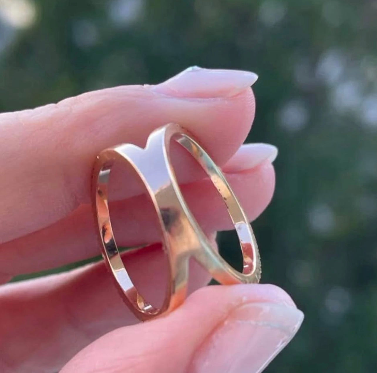 Modern Diamond V Ring In 18ct Rose Gold by Shannakian