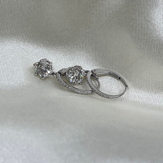 Rosendorff 1.07ct Diamond Drop Earrings In 18ct White Gold