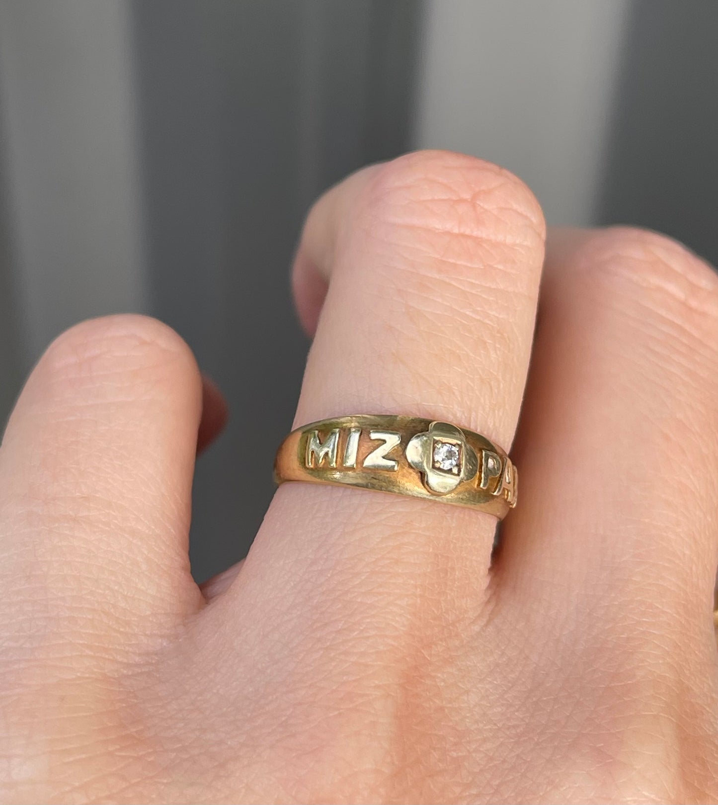 Antique Victorian/Edwardian MIZPAH Diamond Ring | 15ct Gold | c.1900–1910