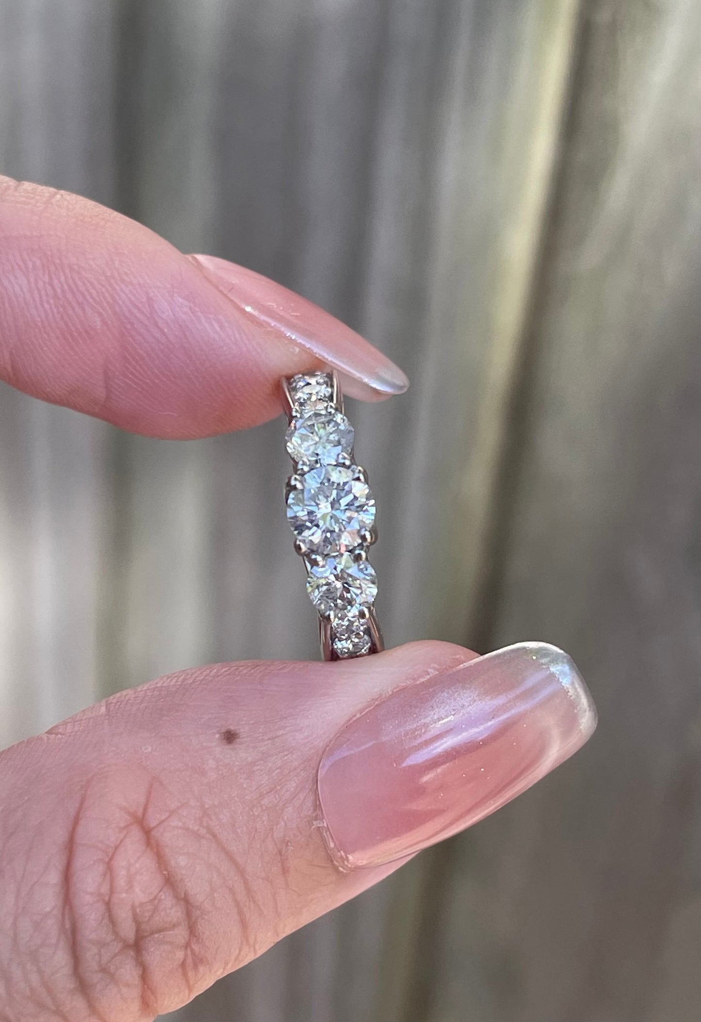 1.7ct Natural Diamond Trilogy Ring in 14ct White Gold