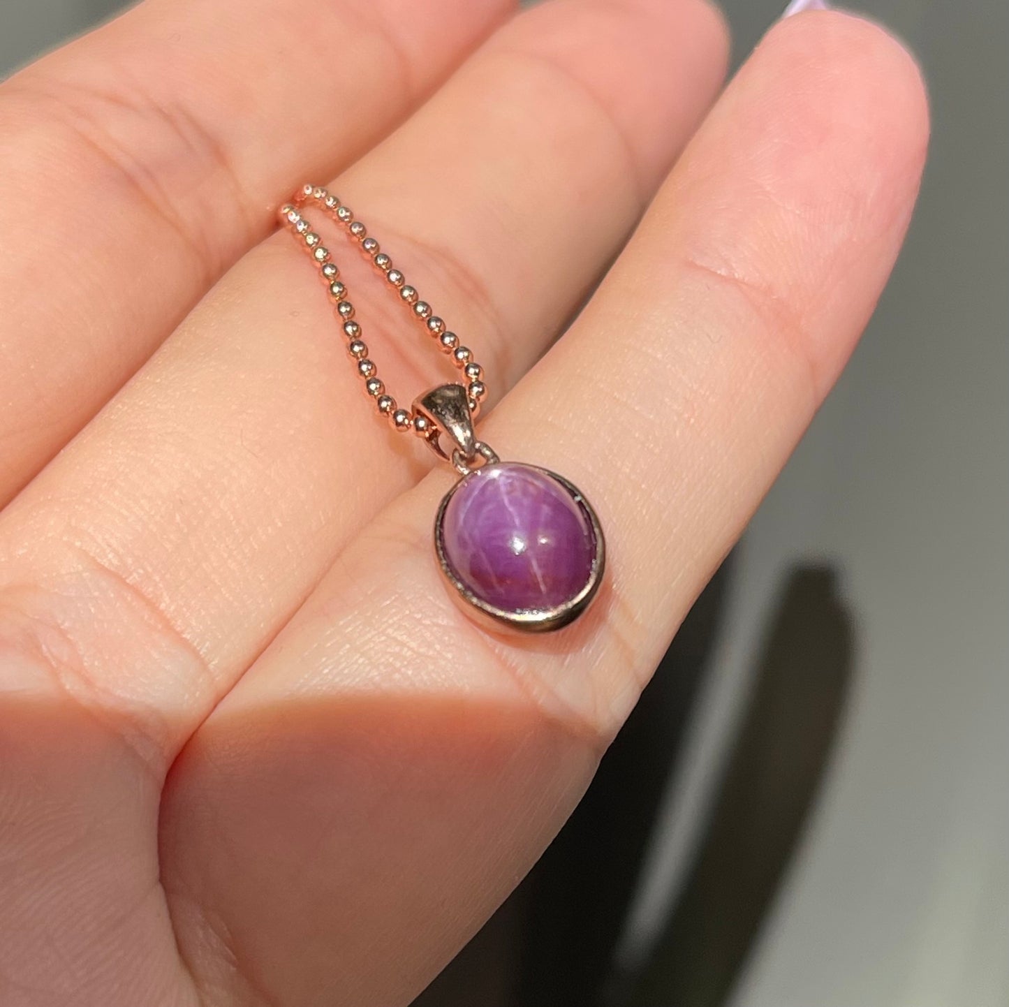 3.15ct Star Ruby Pendant In 9ct Rose Gold