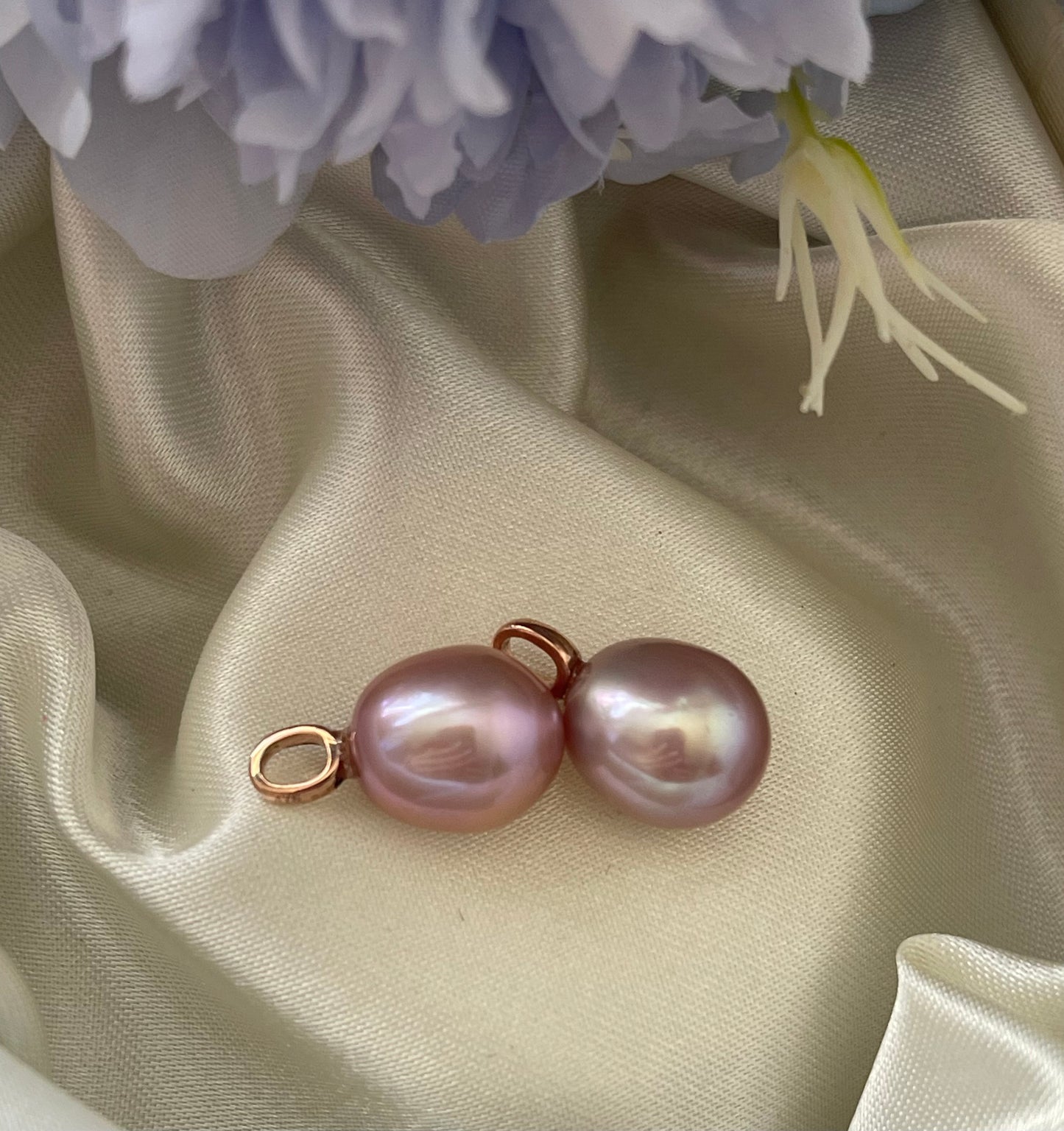 Lavender Pearl Pendant in 9ct Rose Gold