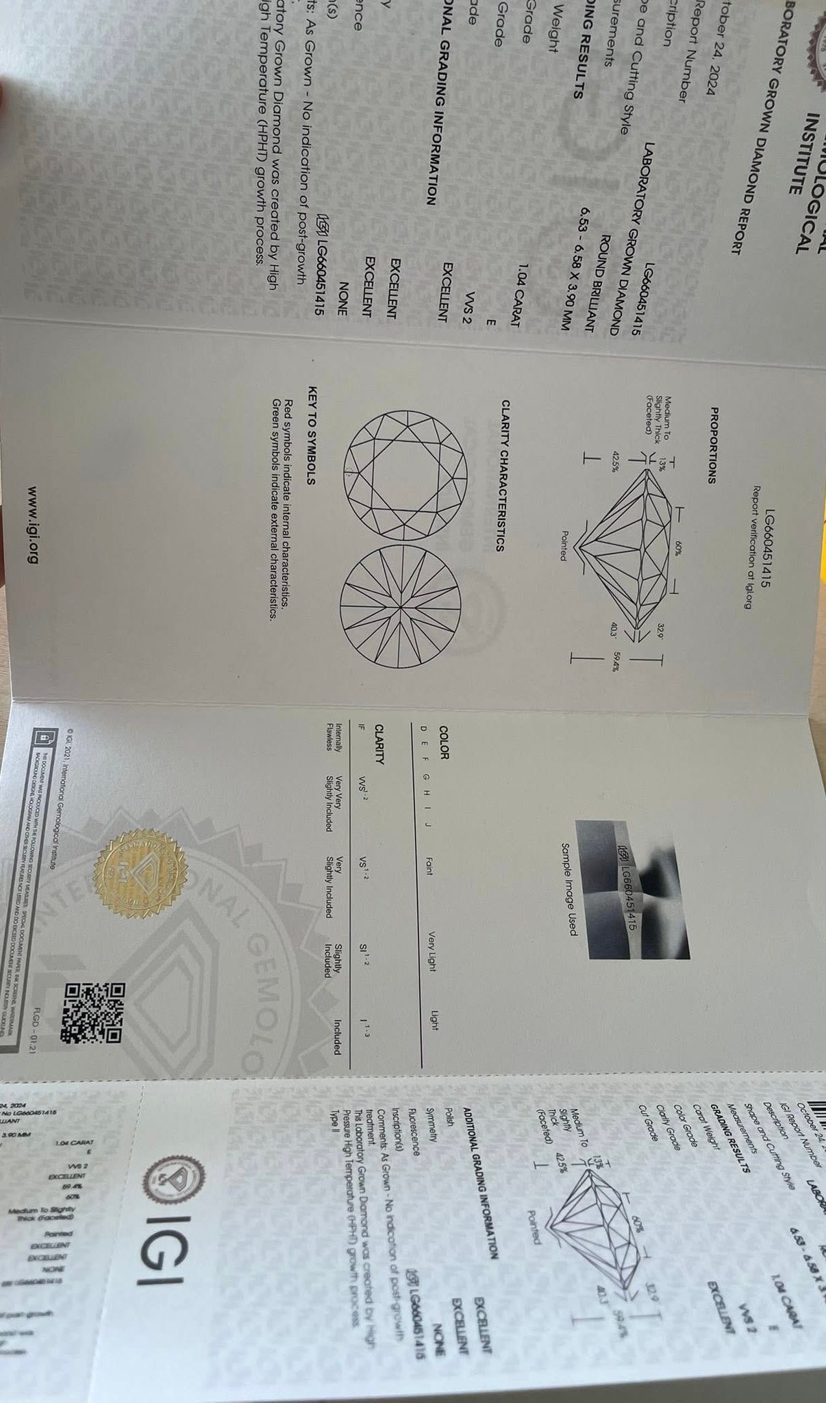 Platinum 950 1.04ct E color , VVS2 diamond pendant slider