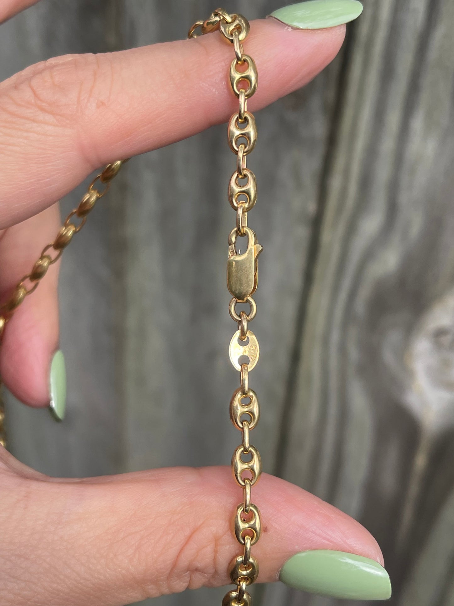 Custom 60cm Gucci / Puffed Mariner Chain Necklace In 9ct Yellow Gold
