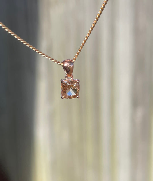 1ct Earth Mined Diamond Pendant In 9ct Rose Gold ( No Chain)