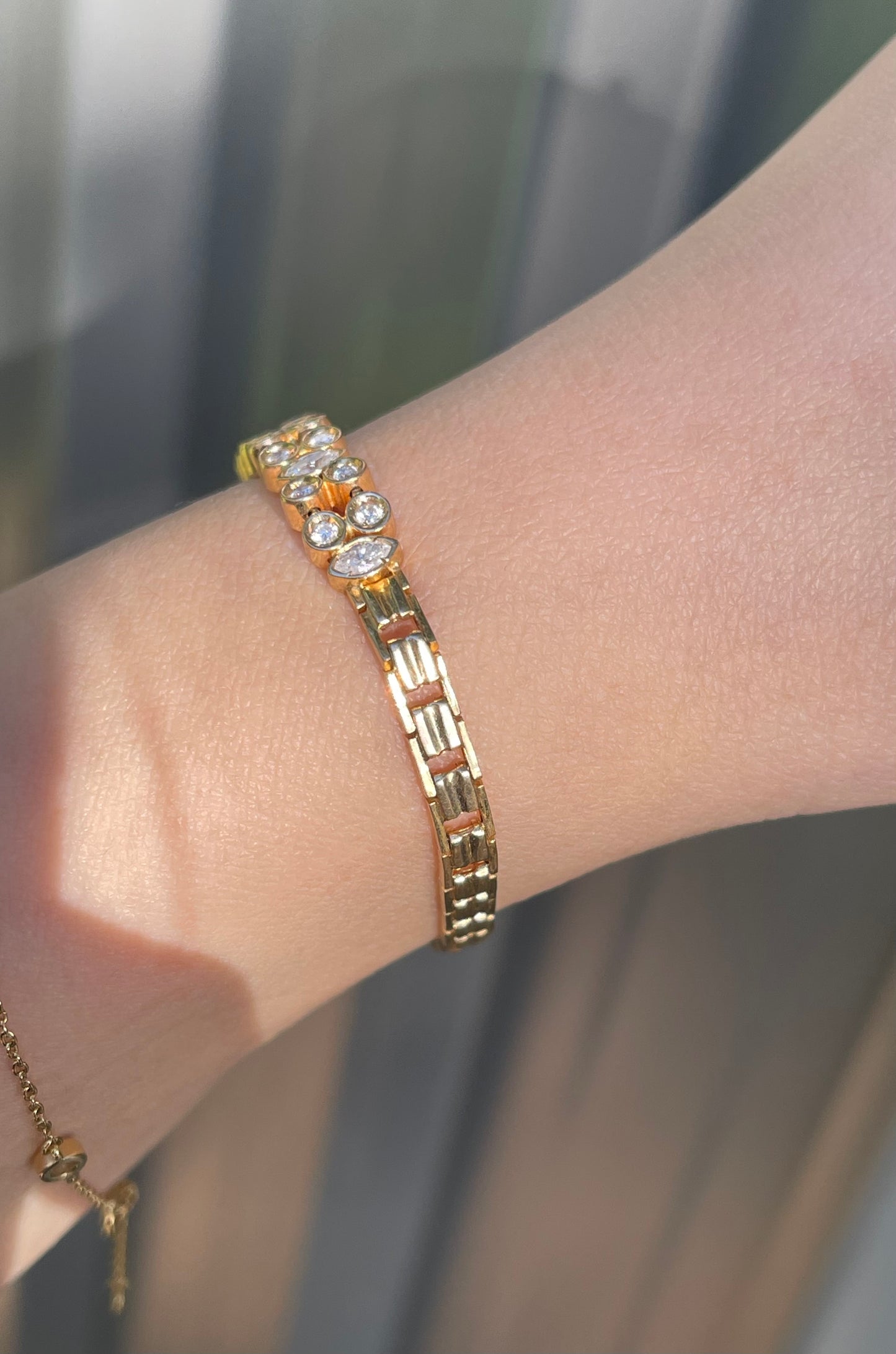 1.25ct Natural Diamond Bracelet In 14ct Yellow Gold